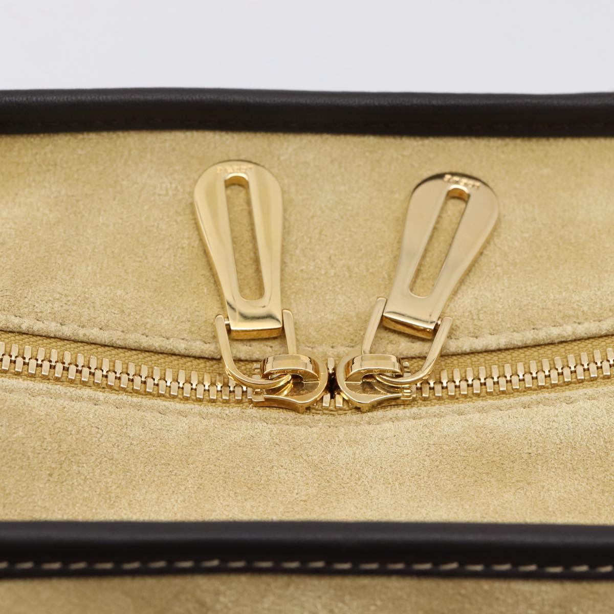 LOEWE Anagram Amazona 36 Hand Bag Suede Leather Beige Gold Auth 197287V