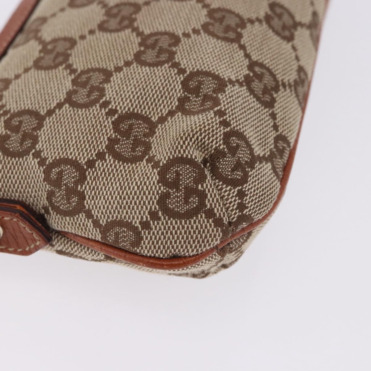GUCCI GG Canvas Pouch Beige Gold 152507 Auth 197288V
