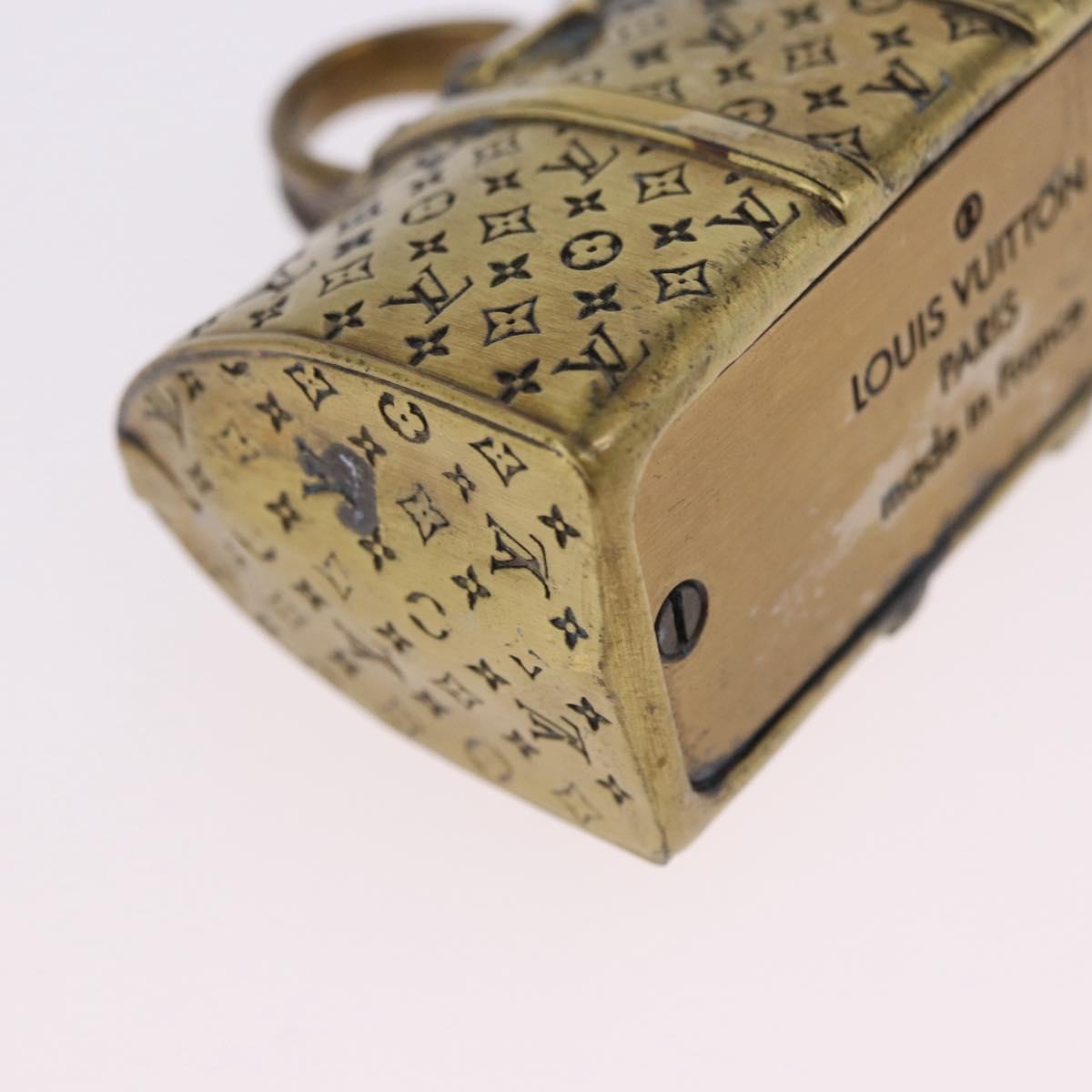 LOUIS VUITTON Monogram Keepall Motif Paper Weight metal Gold LV Auth 197289M