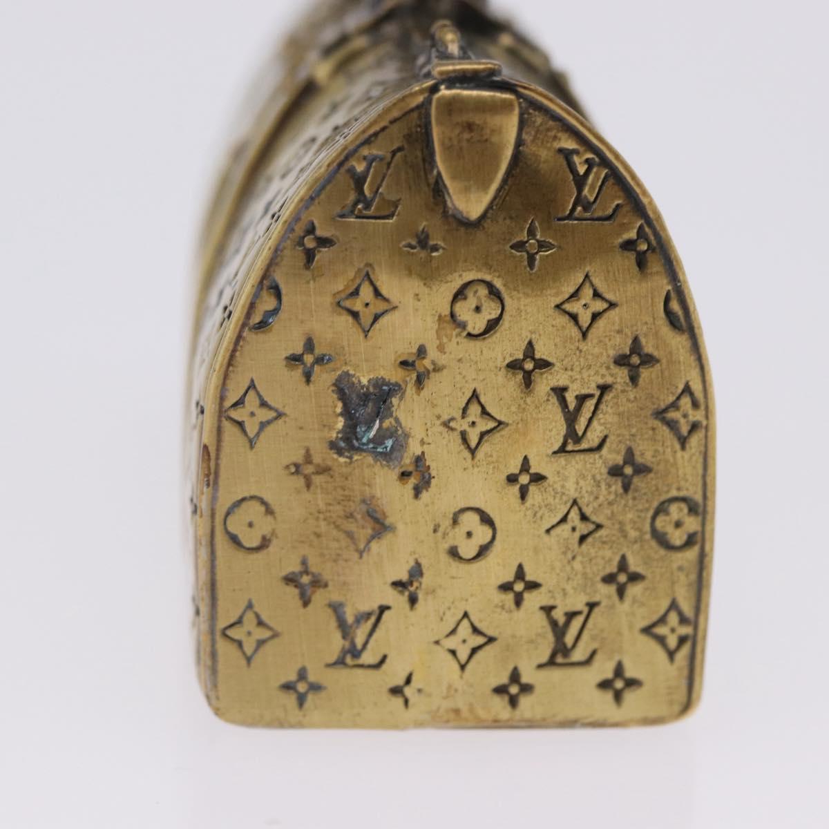 LOUIS VUITTON Monogram Keepall Motif Paper Weight metal Gold LV Auth 197289M