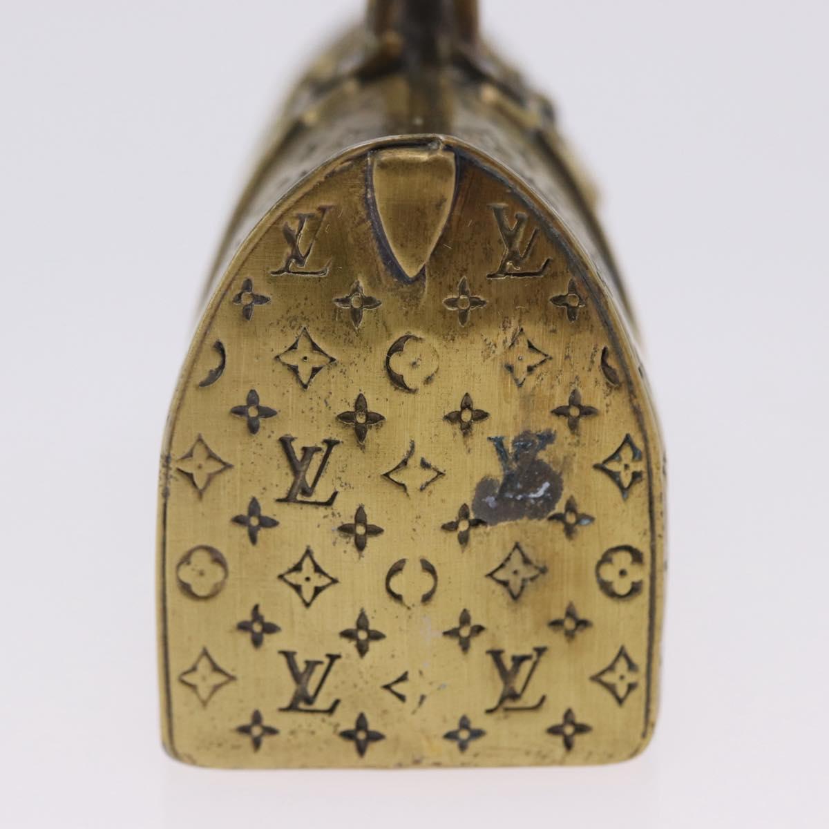 LOUIS VUITTON Monogram Keepall Motif Paper Weight metal Gold LV Auth 197289M