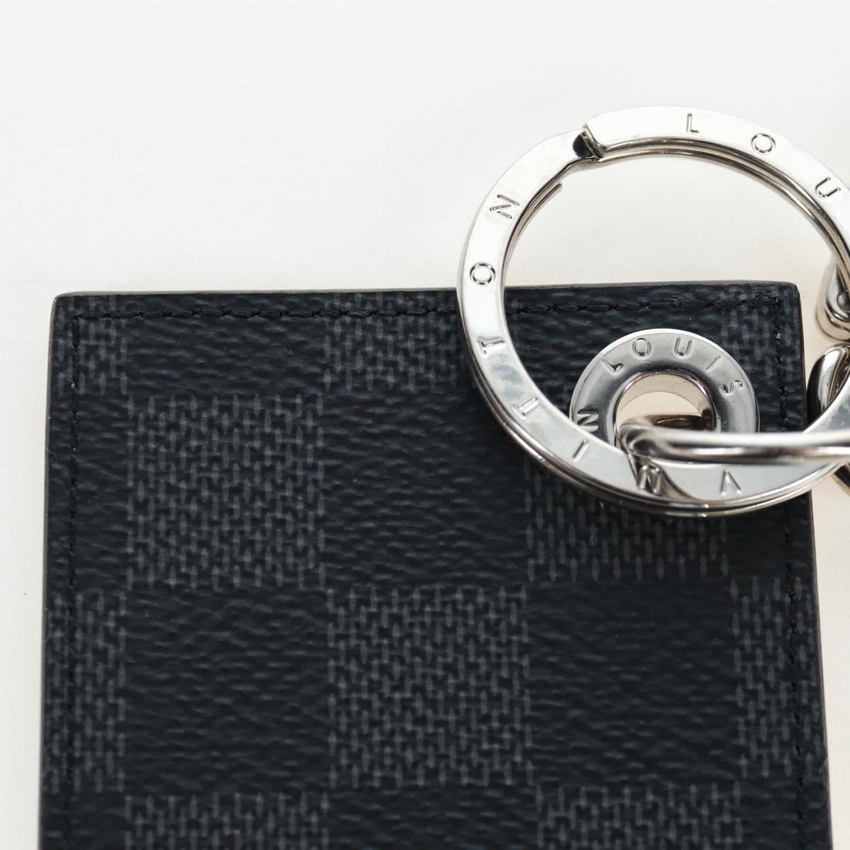 LOUIS VUITTON Damier Grafitte Porte Cles LV Alps Bag Charm M63840 Auth 197290M