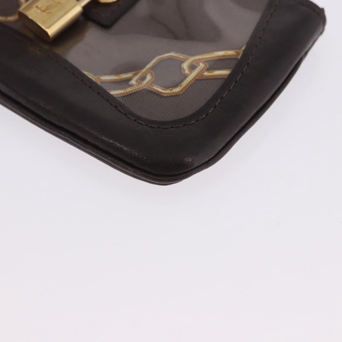 LOUIS VUITTON Monogram Charm Pochette Cles Coin Purse White M95165 Auth 197291A