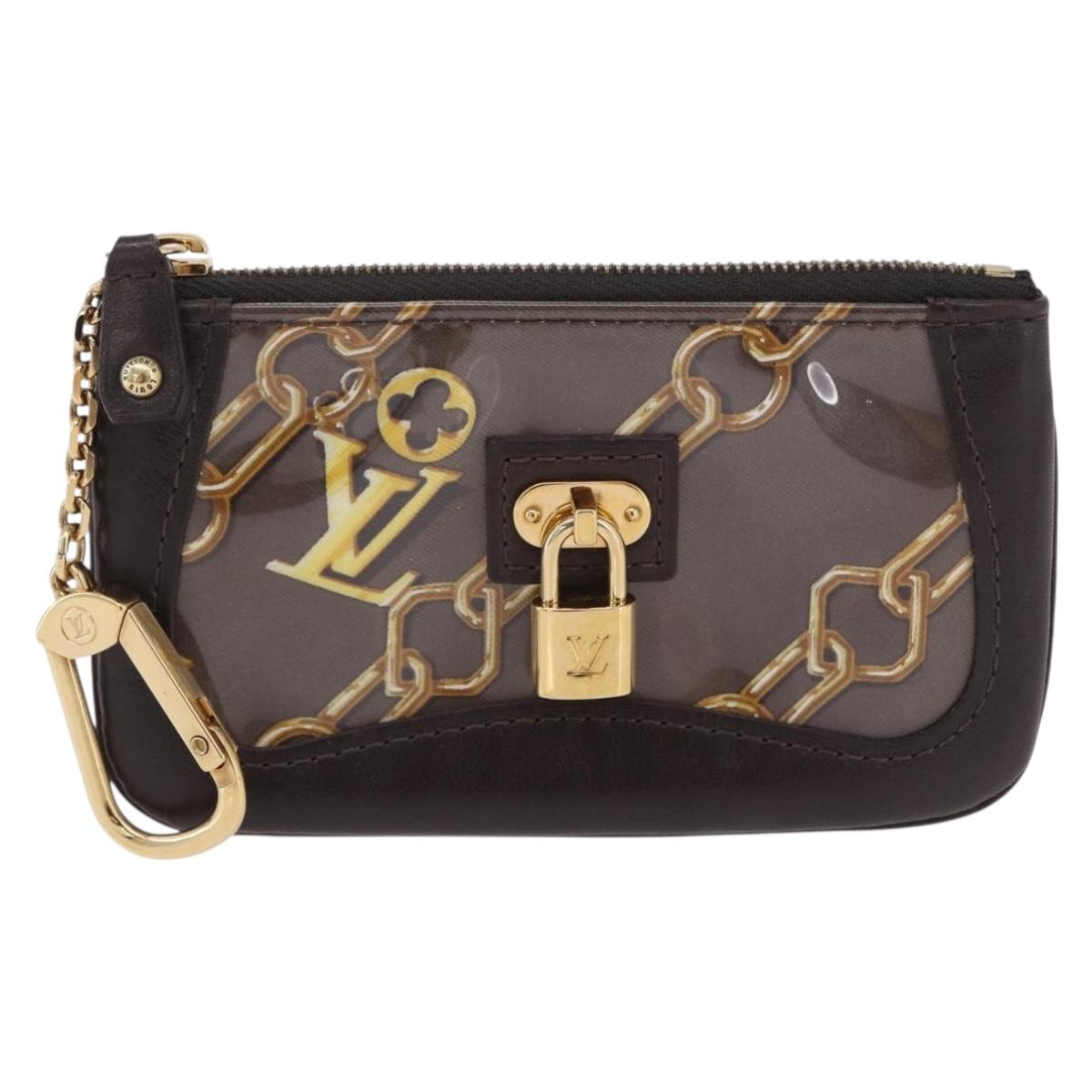 LOUIS VUITTON Monogram Charm Pochette Cles Coin Purse White M95165 Auth 197291A