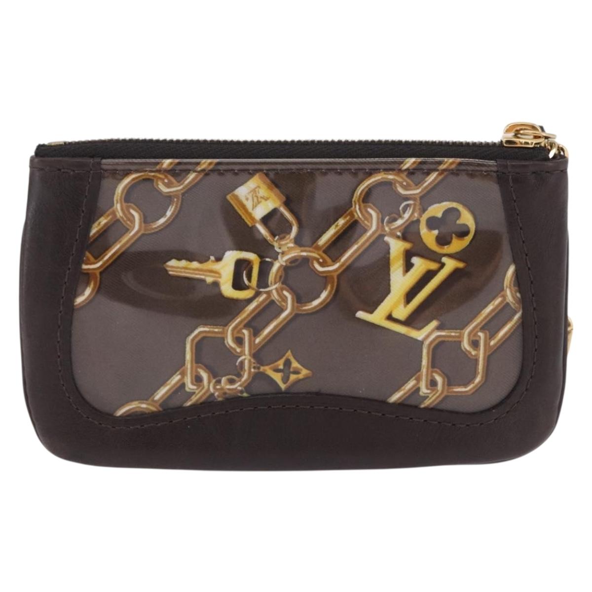 LOUIS VUITTON Monogram Charm Pochette Cles Coin Purse White M95165 Auth 197291A