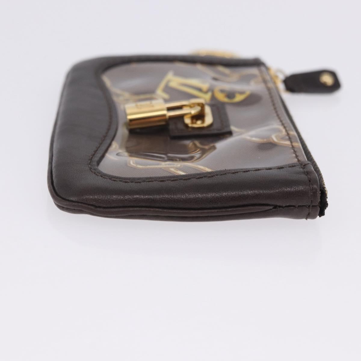 LOUIS VUITTON Monogram Charm Pochette Cles Coin Purse White M95165 Auth 197291A