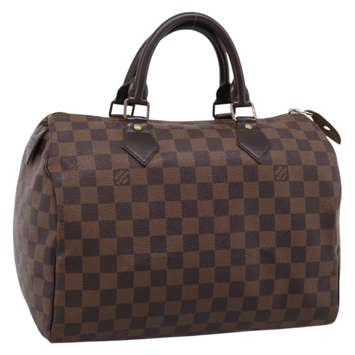 LOUIS VUITTON Damier Ebene Speedy 30 Hand Bag N41364 LV Auth 197300V