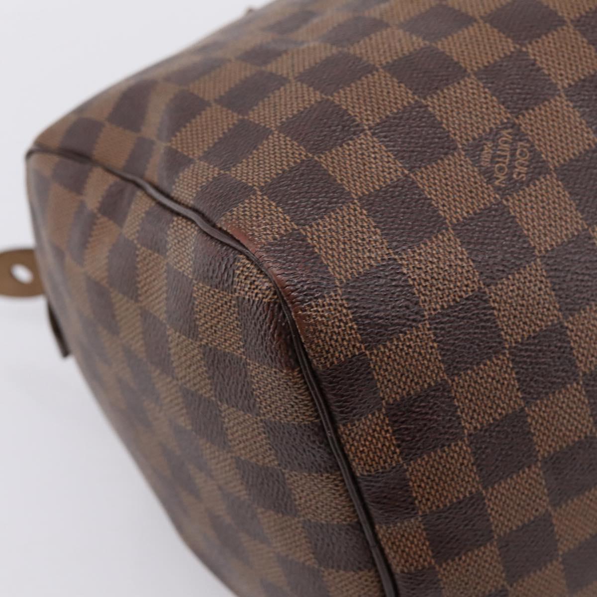 LOUIS VUITTON Damier Ebene Speedy 30 Hand Bag N41364 LV Auth 197300V