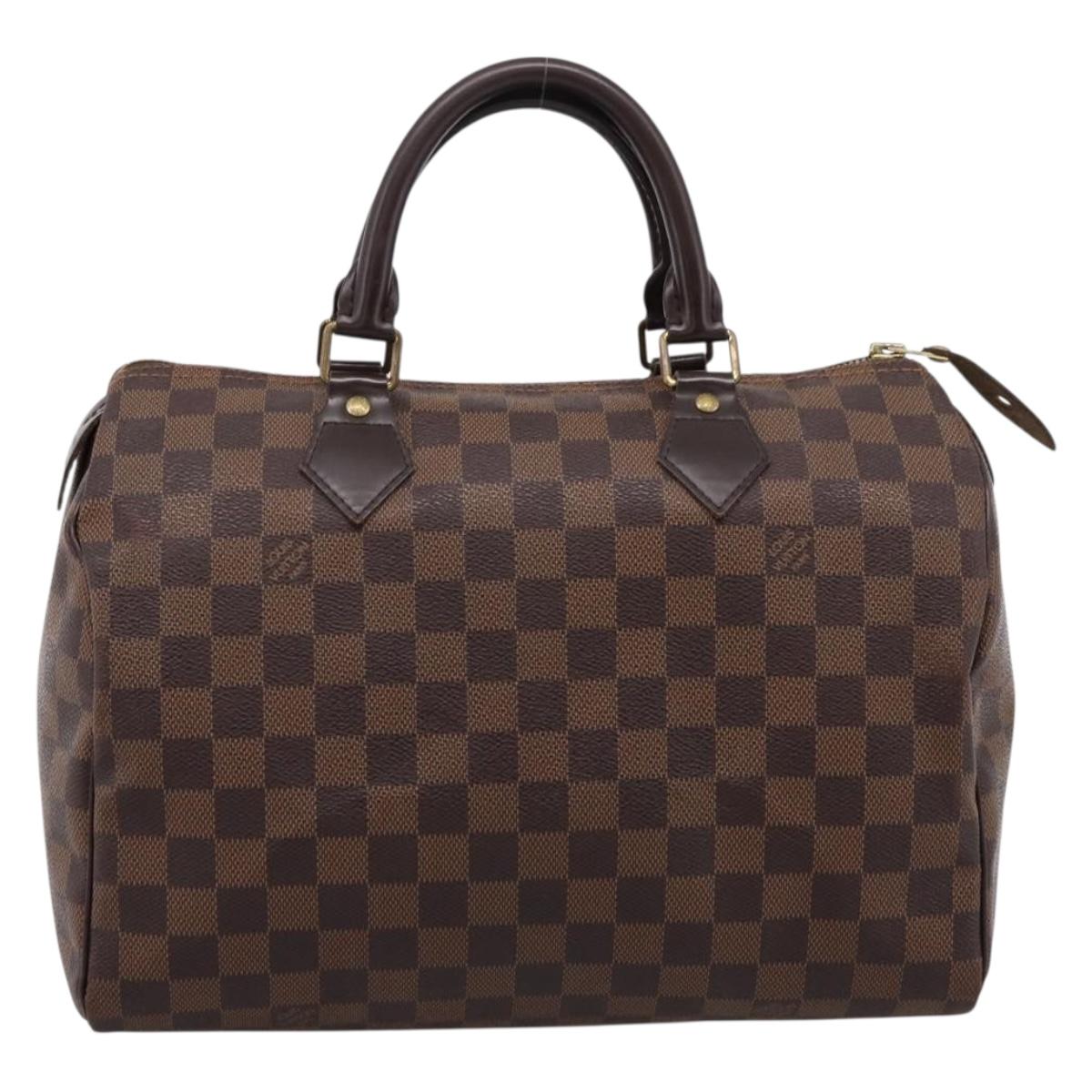 LOUIS VUITTON Damier Ebene Speedy 30 Hand Bag N41364 LV Auth 197300V