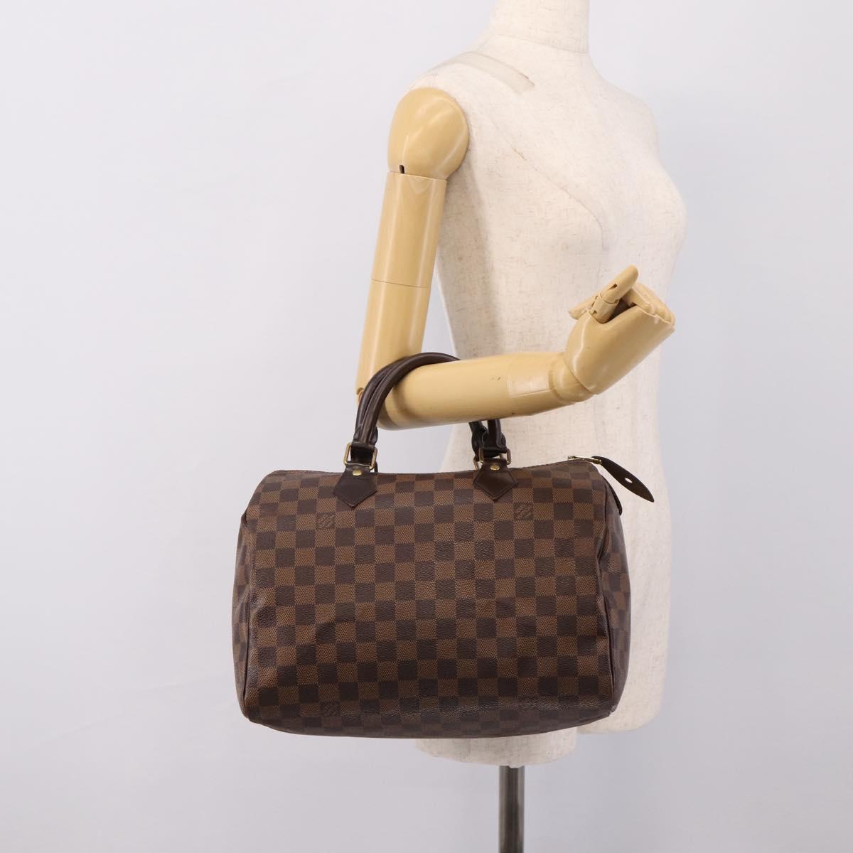 LOUIS VUITTON Damier Ebene Speedy 30 Hand Bag N41364 LV Auth 197300V