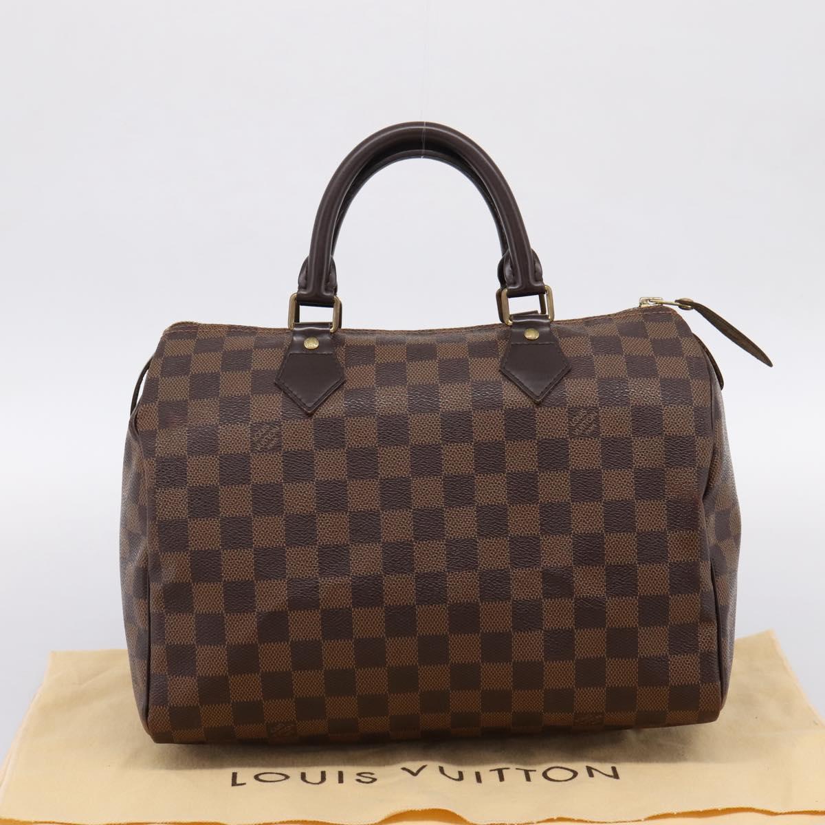 LOUIS VUITTON Damier Ebene Speedy 30 Hand Bag N41364 LV Auth 197300V