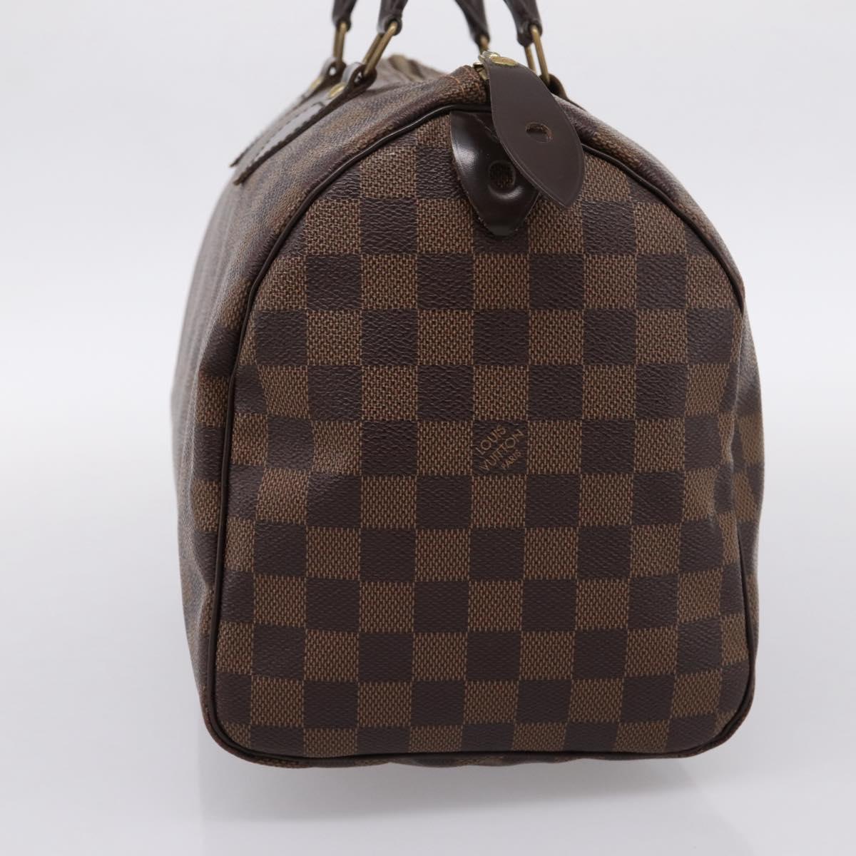 LOUIS VUITTON Damier Ebene Speedy 30 Hand Bag N41364 LV Auth 197300V