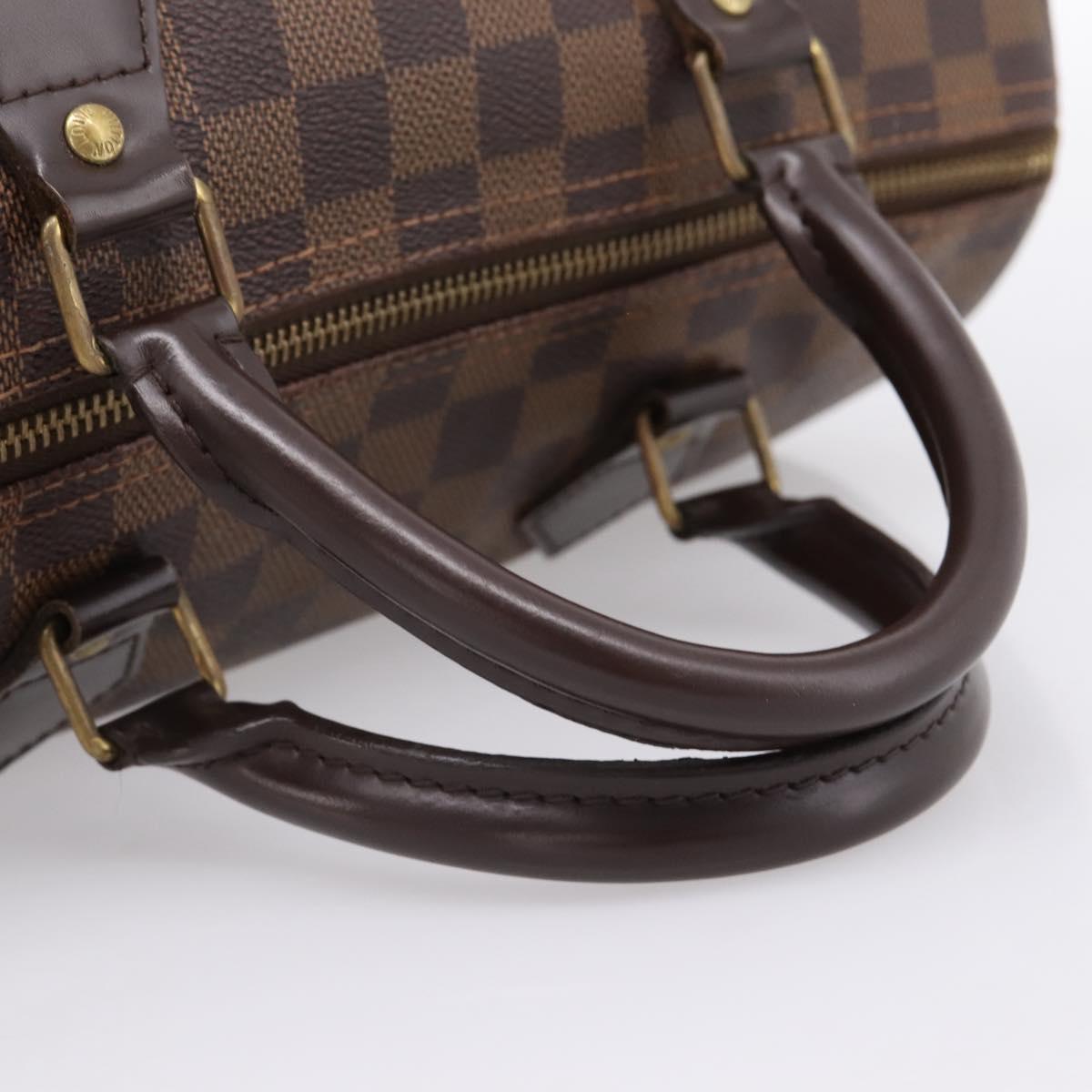 LOUIS VUITTON Damier Ebene Speedy 30 Hand Bag N41364 LV Auth 197300V