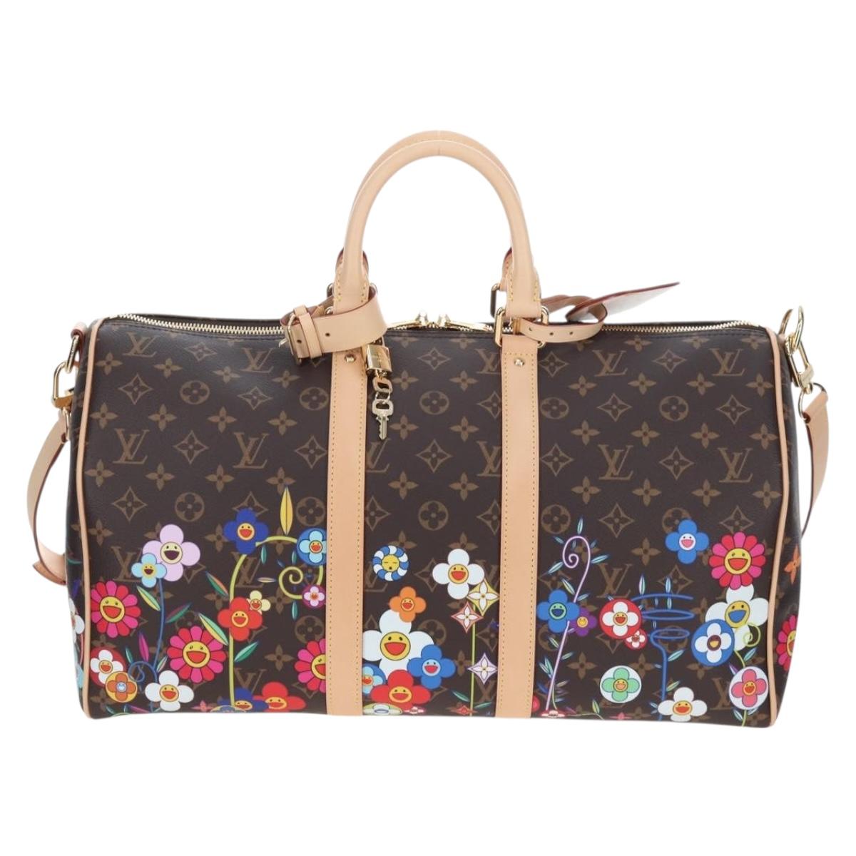 LOUIS VUITTON Takashi Murakami Keepall Bandouliere 45 Bag M14182 Auth 197301SM