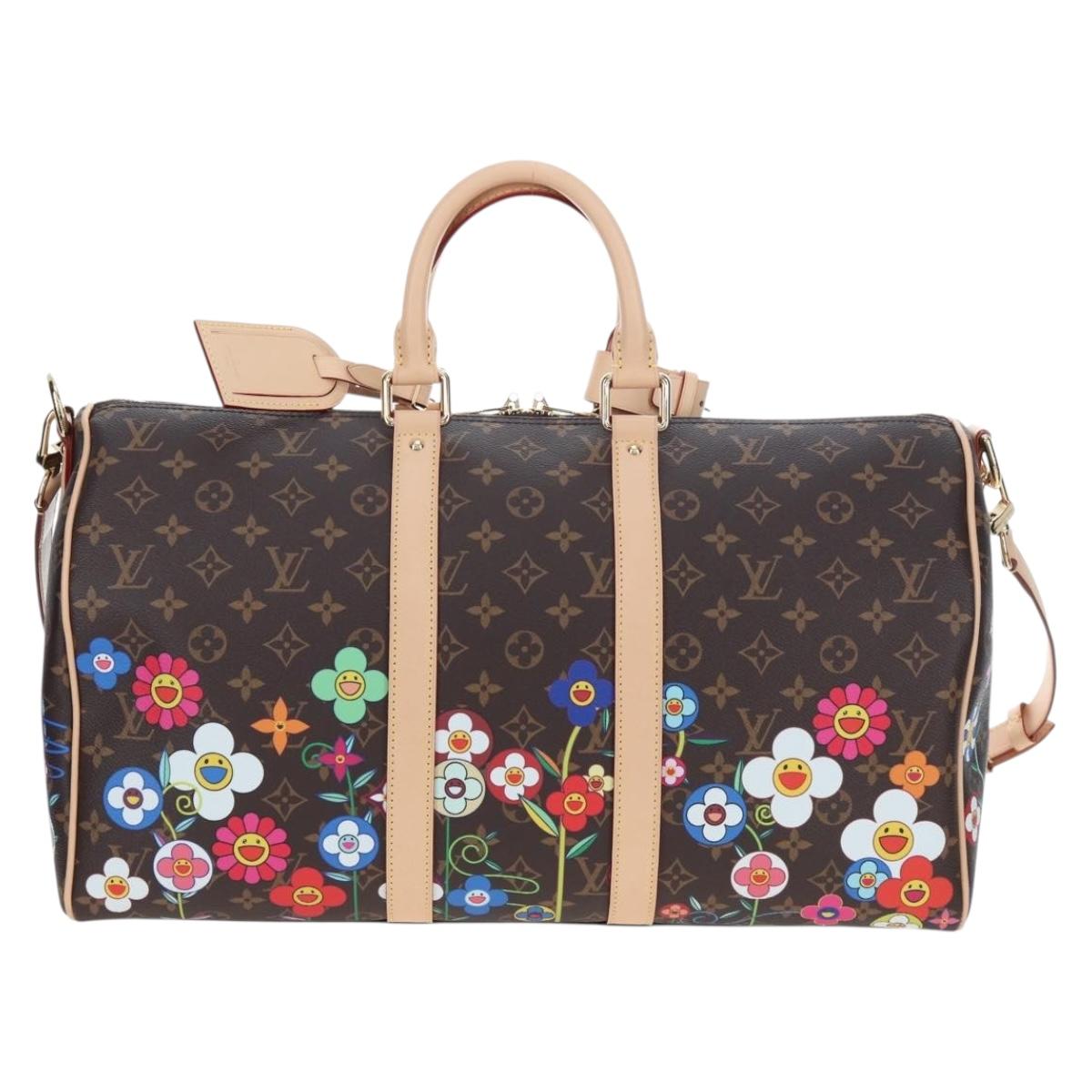 LOUIS VUITTON Takashi Murakami Keepall Bandouliere 45 Bag M14182 Auth 197301SM