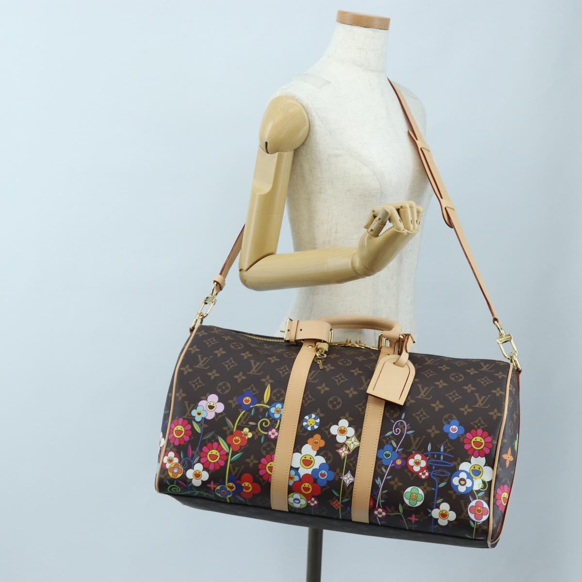 LOUIS VUITTON Takashi Murakami Keepall Bandouliere 45 Bag M14182 Auth 197301SM
