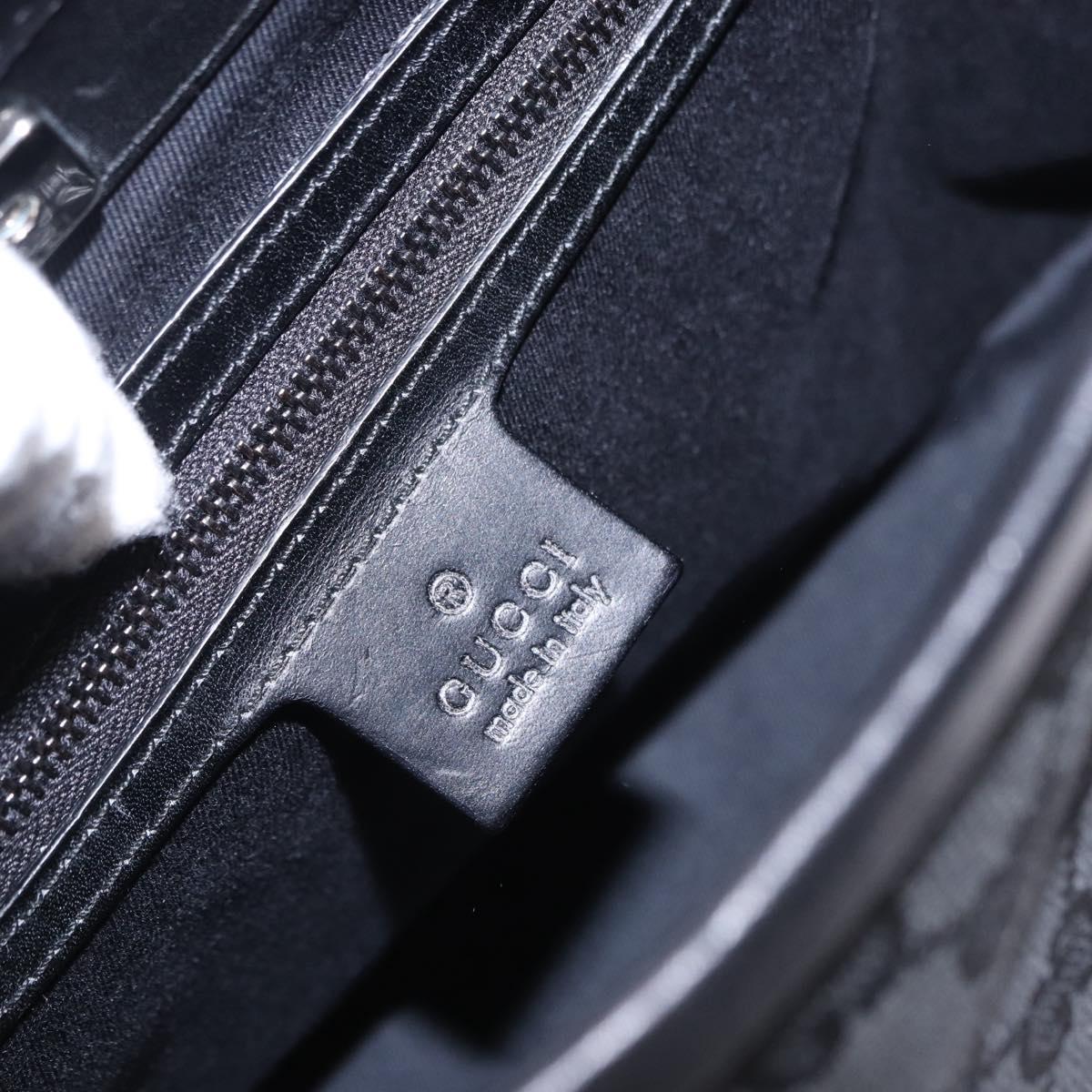 GUCCI GG Canvas Shoulder Bag Black 107752 Auth 197311V