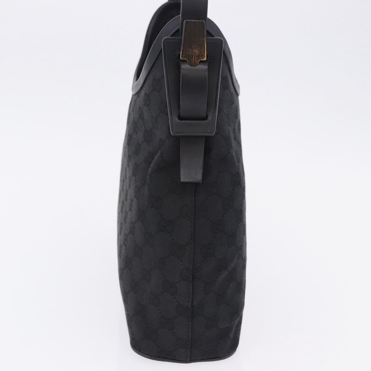 GUCCI GG Canvas Shoulder Bag Black 107752 Auth 197311V