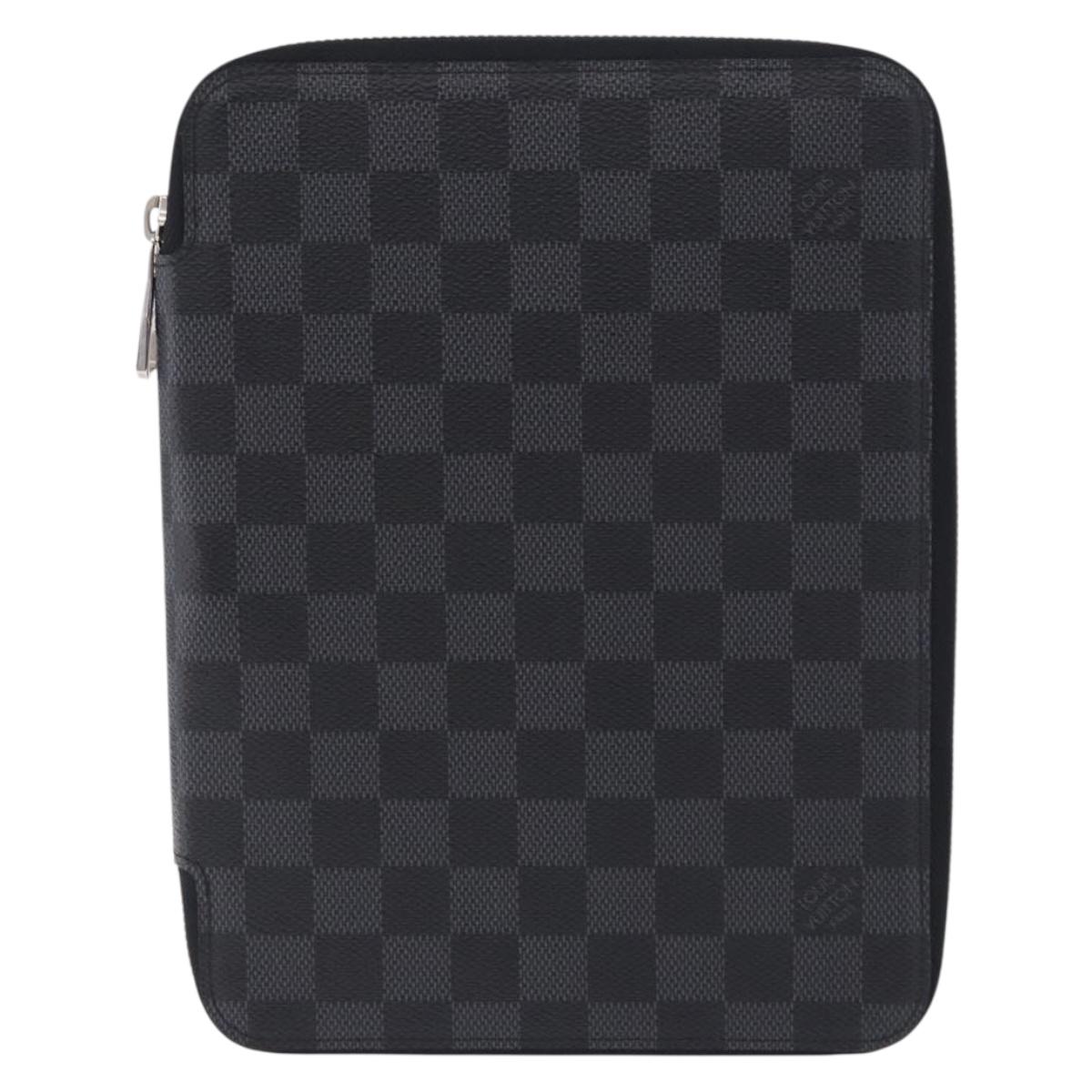 LOUIS VUITTON Damier Grafitte Document Case Portefeuille Braza LV Auth 197312M