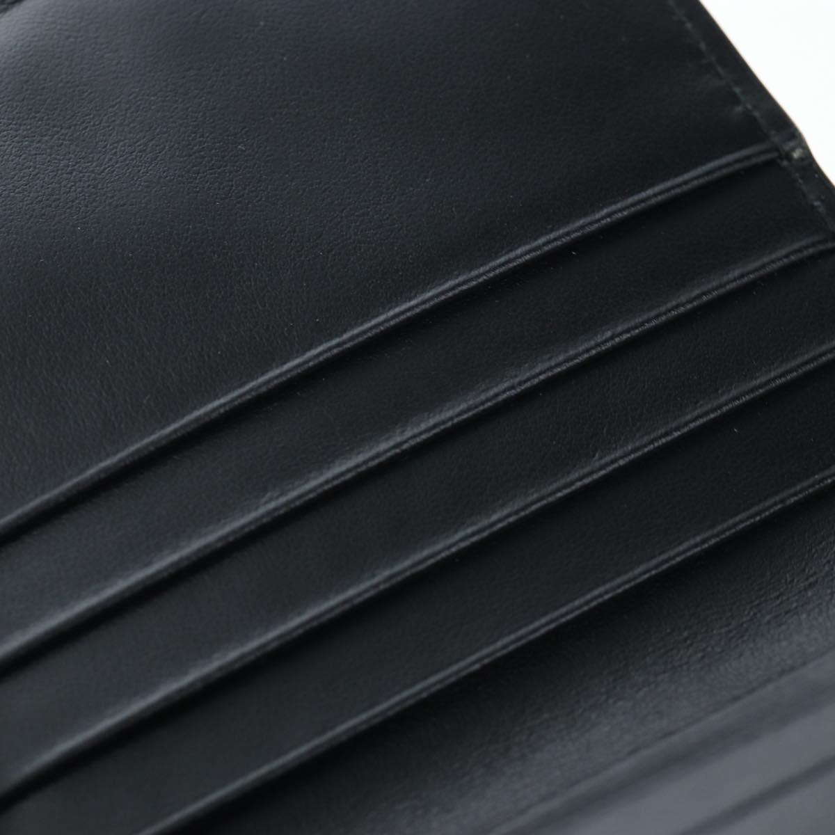 PRADA Bifold Wallet Brushed leather Silver Auth 197314M