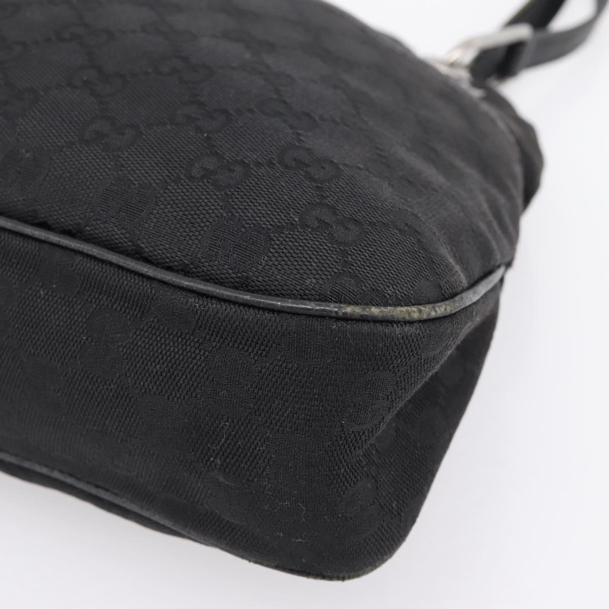 GUCCI GG Canvas Tote Bag Black Silver 121023 Auth 197315A