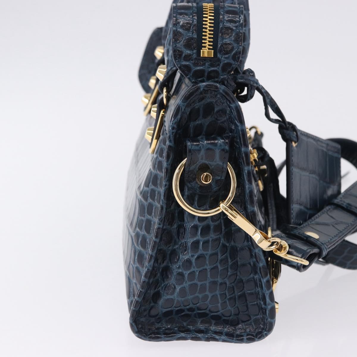 BALENCIAGA Classic Metallic Edge Mini City Leather 2way 390160 Auth 197318SAM