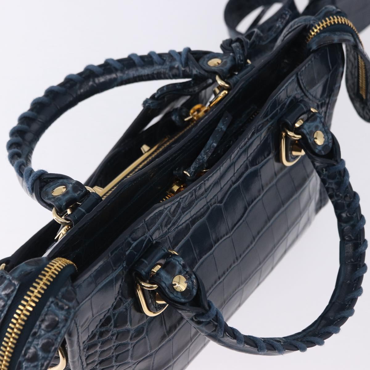 BALENCIAGA Classic Metallic Edge Mini City Leather 2way 390160 Auth 197318SAM
