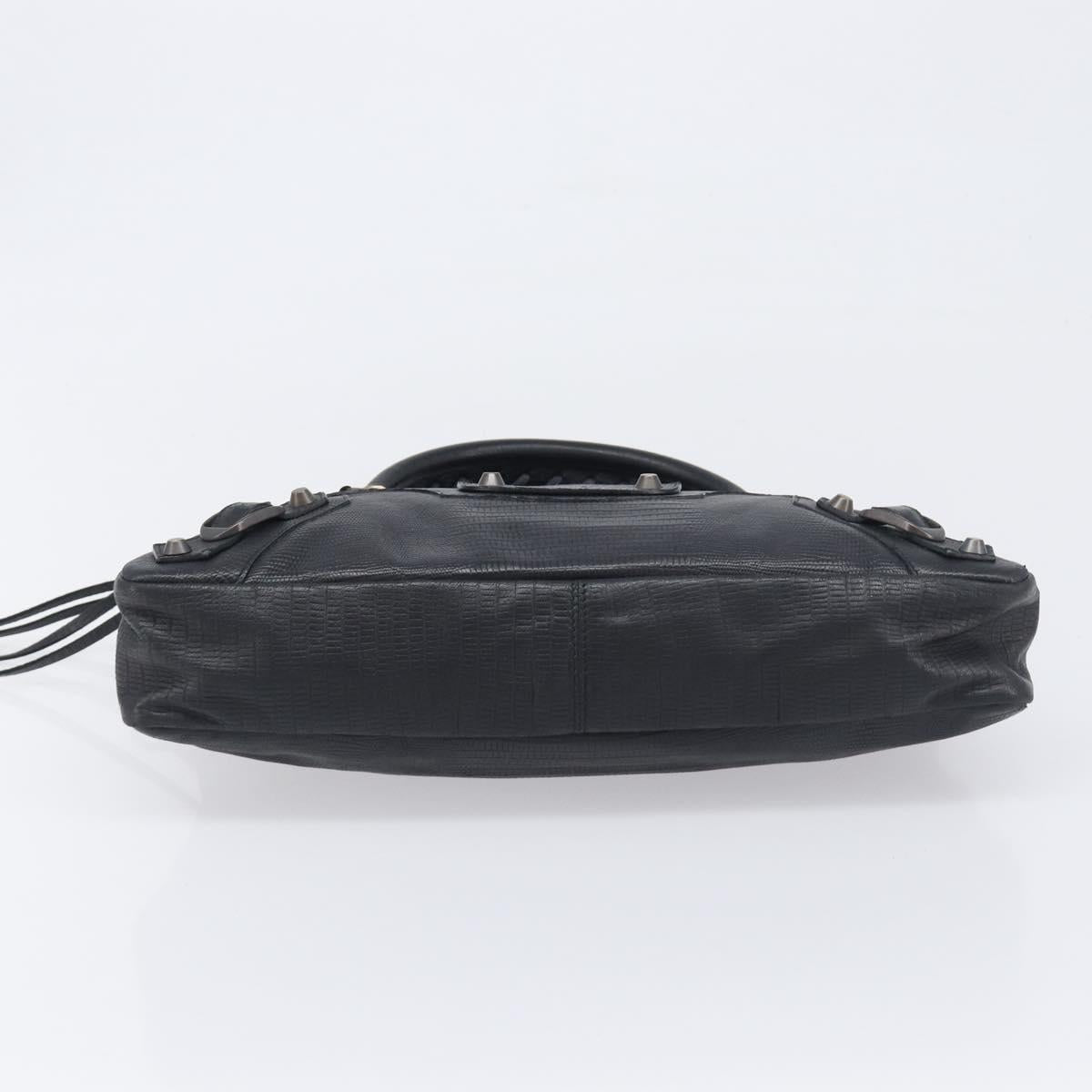 BALENCIAGA The First Hand Bag Leather 2way Black 103208 Auth 197324M