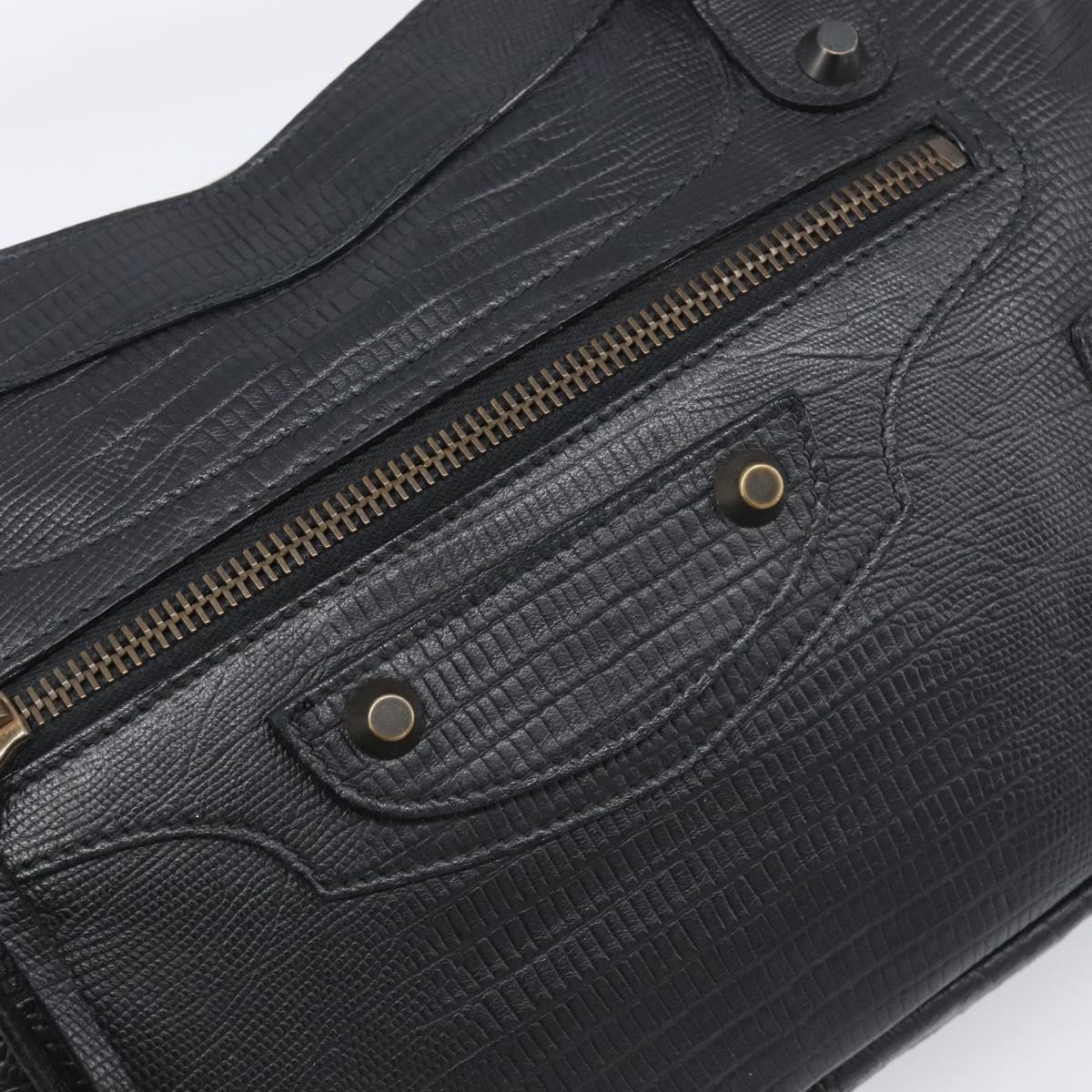 BALENCIAGA The First Hand Bag Leather 2way Black 103208 Auth 197324M