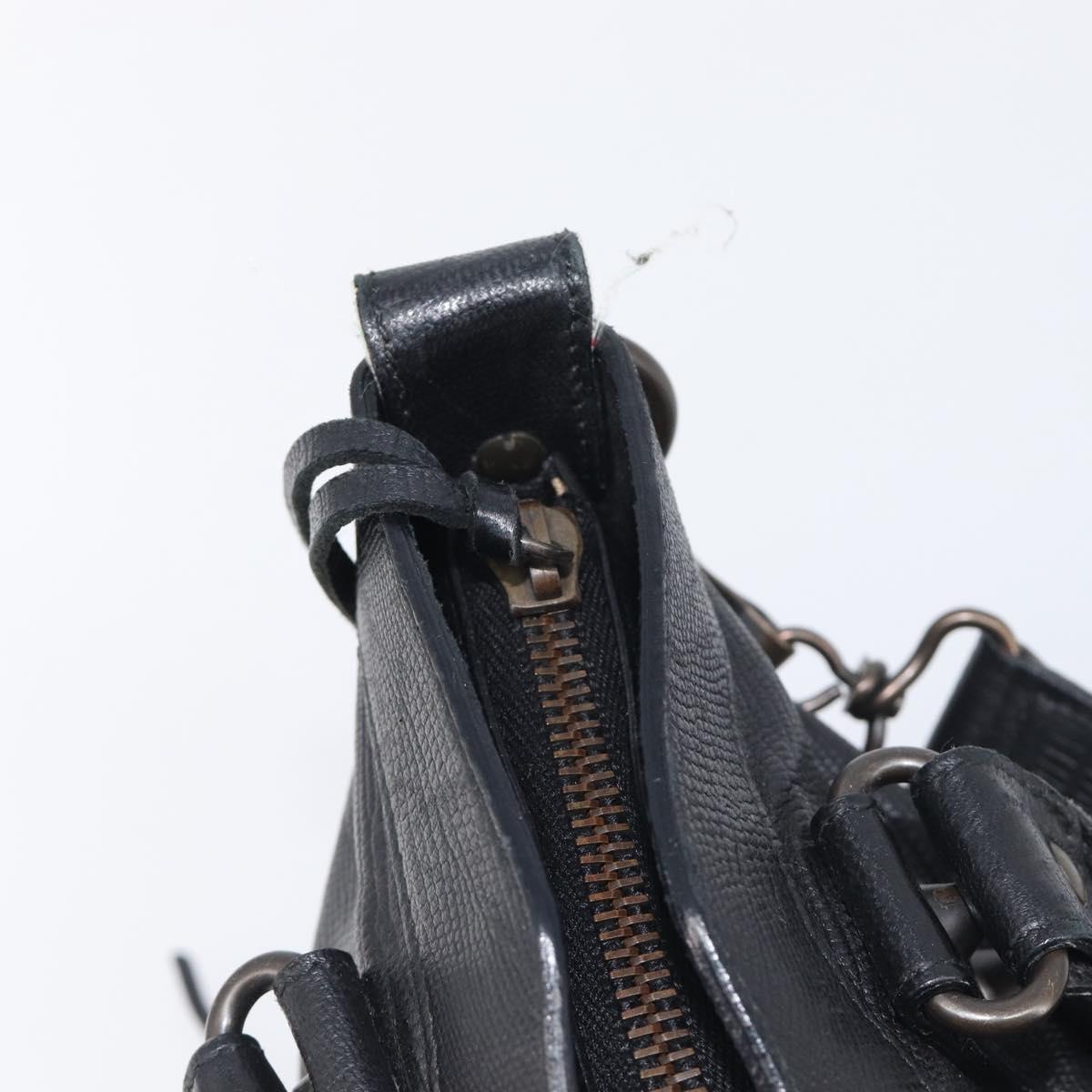 BALENCIAGA The First Hand Bag Leather 2way Black 103208 Auth 197324M