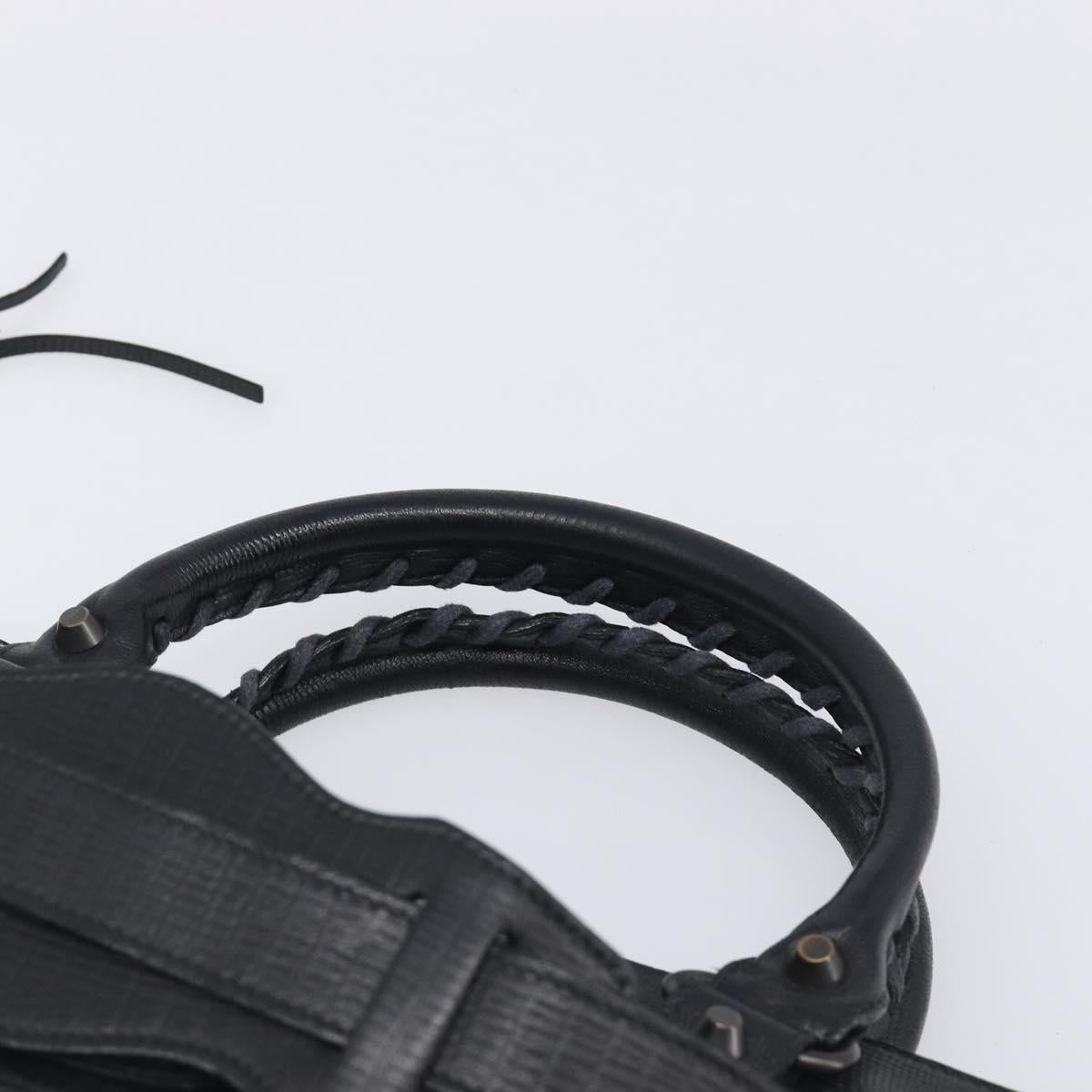BALENCIAGA The First Hand Bag Leather 2way Black 103208 Auth 197324M