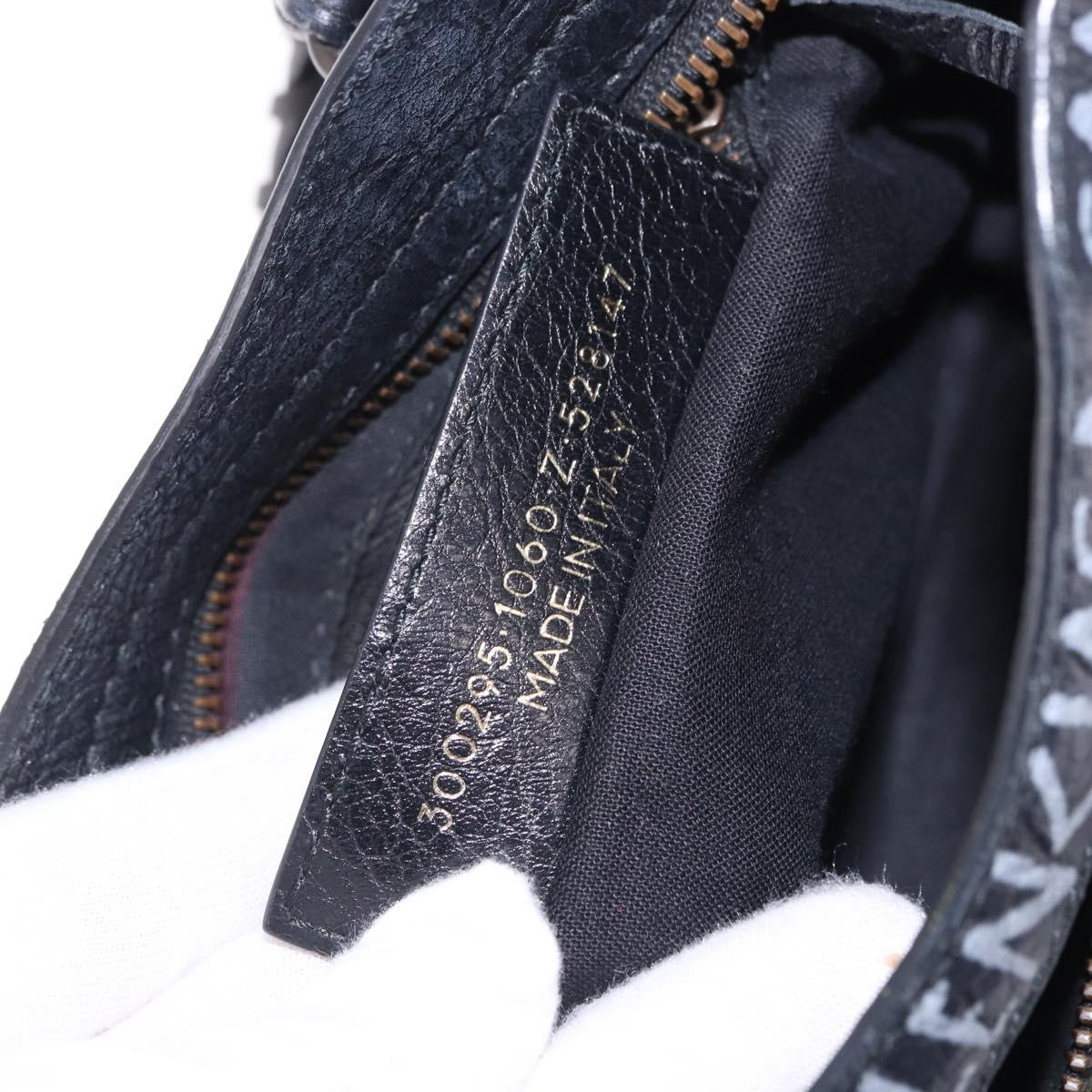 BALENCIAGA Classic Mini City Hand Bag Leather 2way Black 300295 Auth 197327M
