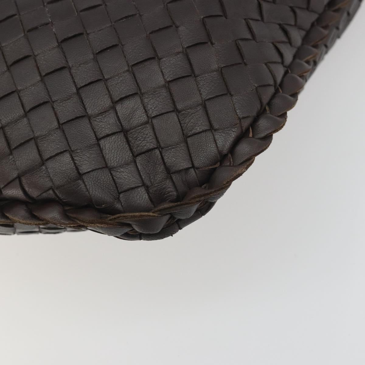 BOTTEGA VENETA INTRECCIATO Shoulder Bag Leather Brown 115653 Auth 197337V