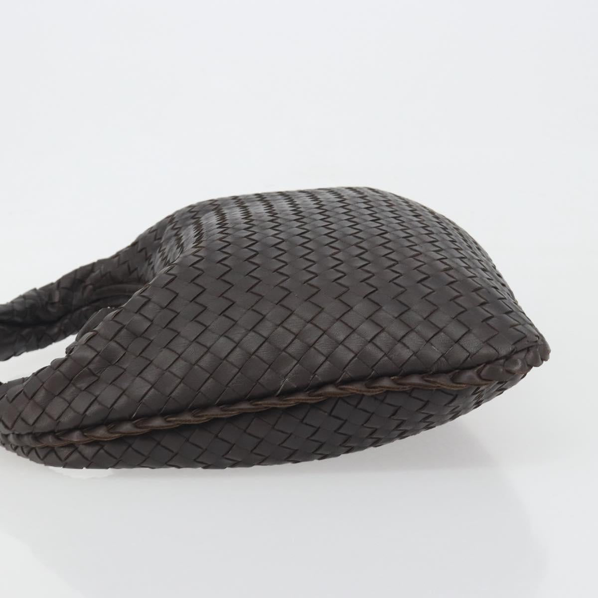 BOTTEGA VENETA INTRECCIATO Shoulder Bag Leather Brown 115653 Auth 197337V