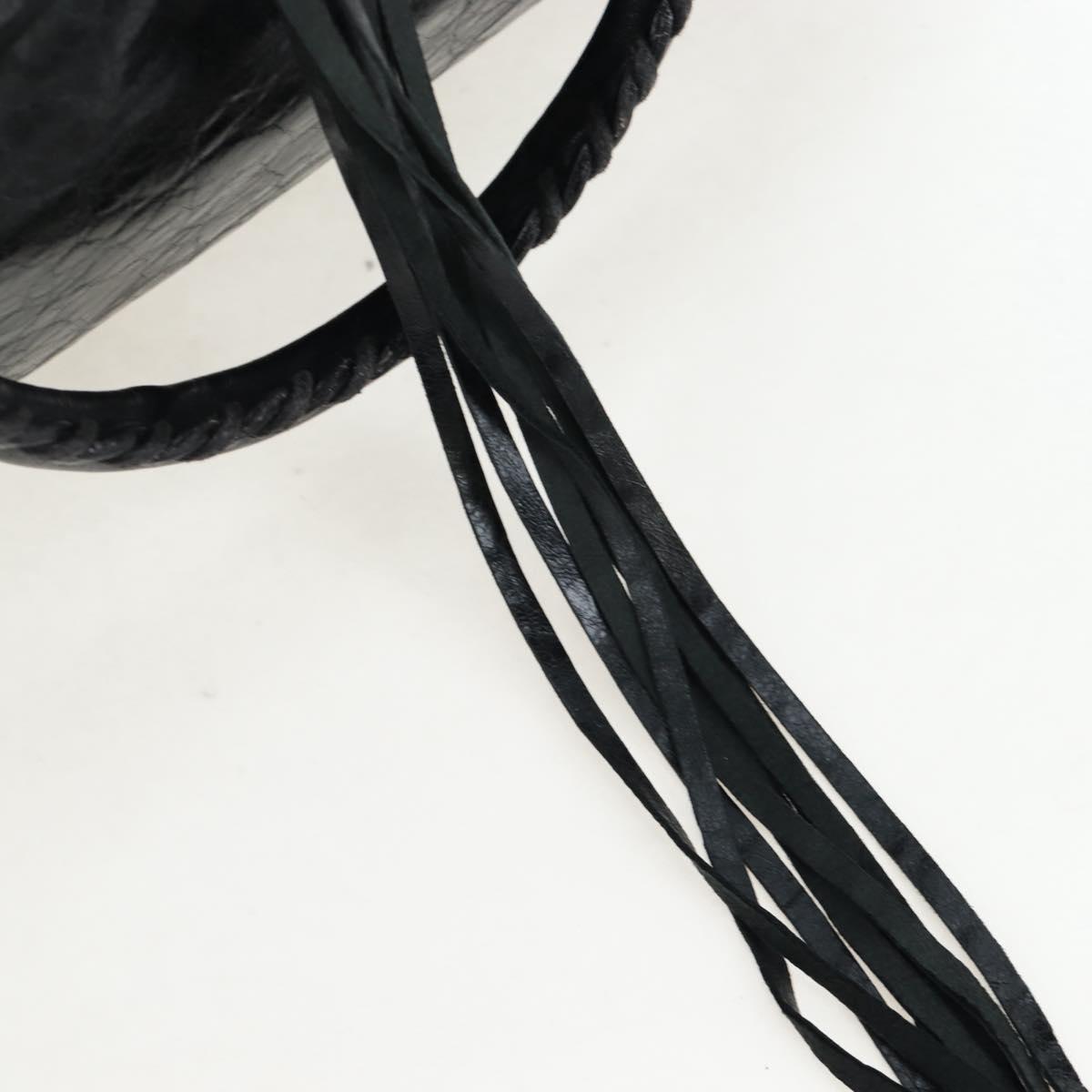 BALENCIAGA The City Hand Bag Leather 2way Black 115748 Auth 197343SAM