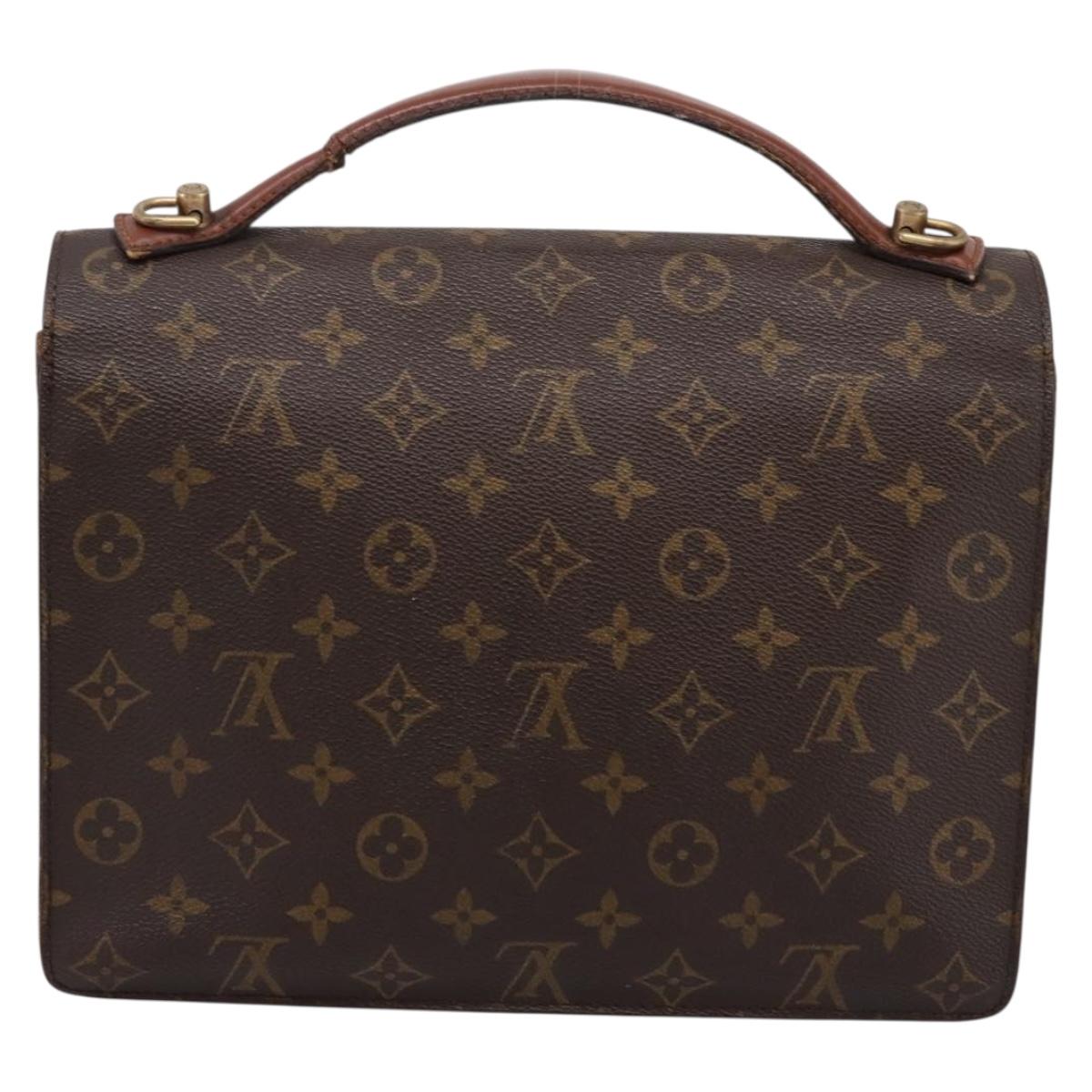 LOUIS VUITTON Monogram Monceau 28 Hand Bag M51185 LV Auth 197441