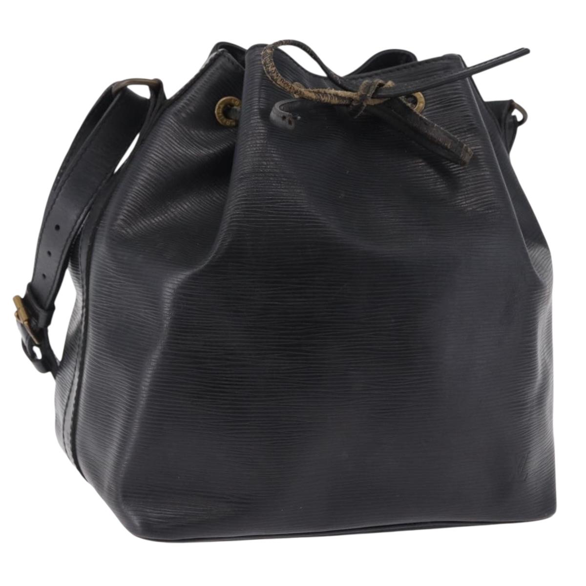 LOUIS VUITTON Epi Petit Noe Shoulder Bag Black M44102 LV Auth 197443