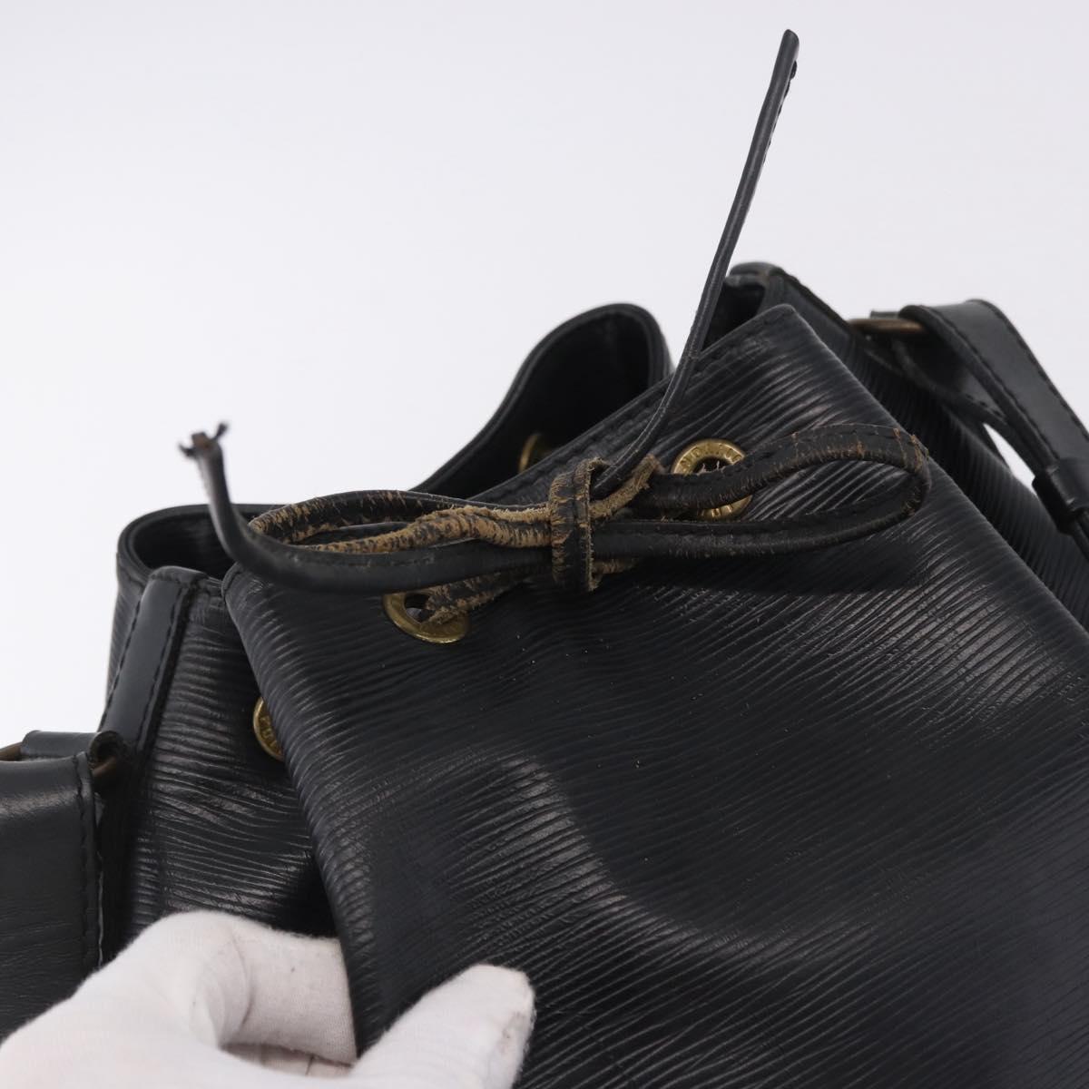 LOUIS VUITTON Epi Petit Noe Shoulder Bag Black M44102 LV Auth 197443