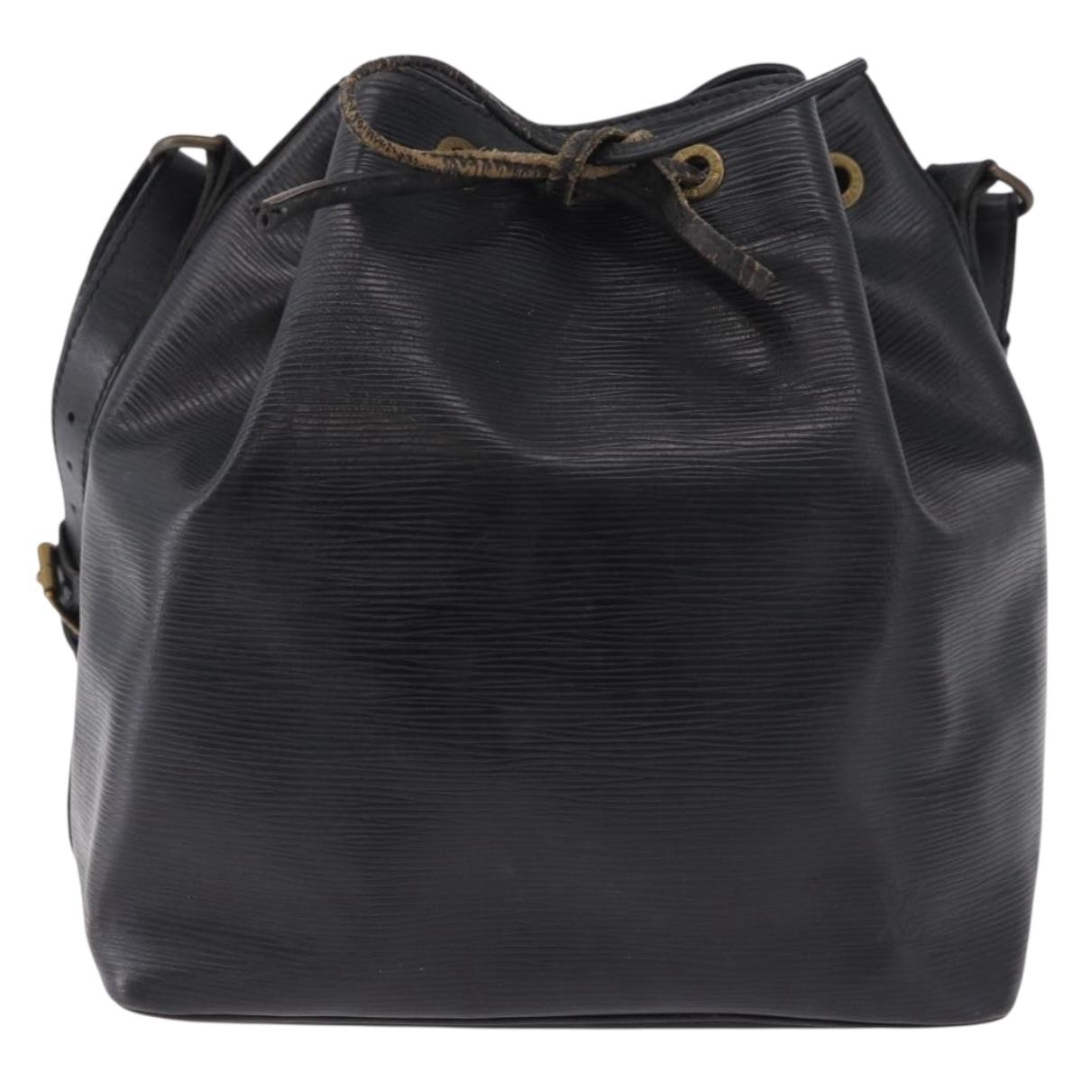 LOUIS VUITTON Epi Petit Noe Shoulder Bag Black M44102 LV Auth 197443