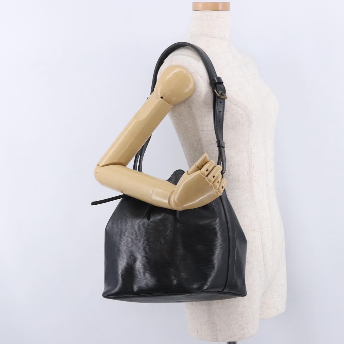 LOUIS VUITTON Epi Petit Noe Shoulder Bag Black M44102 LV Auth 197443