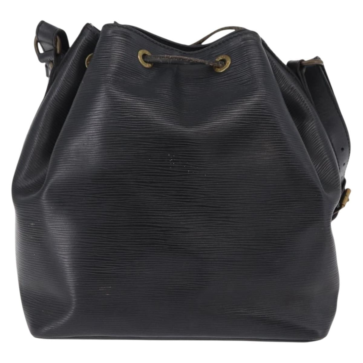LOUIS VUITTON Epi Petit Noe Shoulder Bag Black M44102 LV Auth 197443