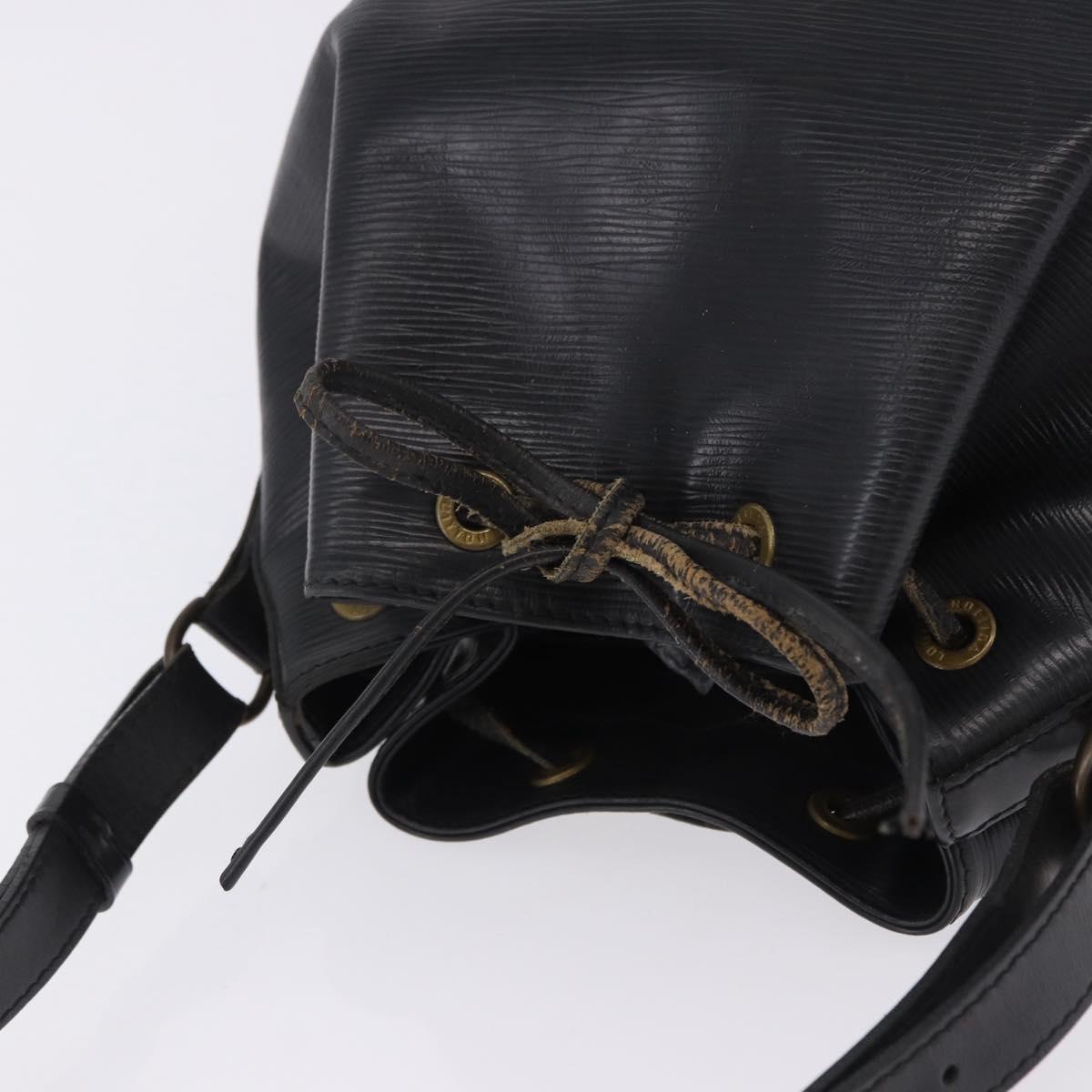 LOUIS VUITTON Epi Petit Noe Shoulder Bag Black M44102 LV Auth 197443