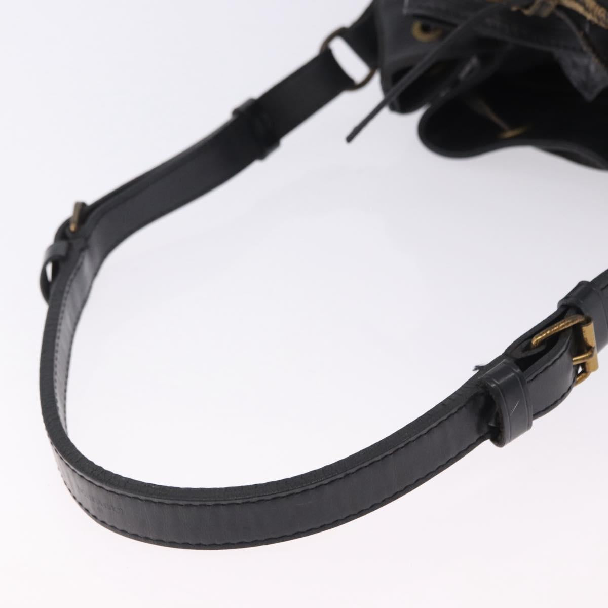 LOUIS VUITTON Epi Petit Noe Shoulder Bag Black M44102 LV Auth 197443