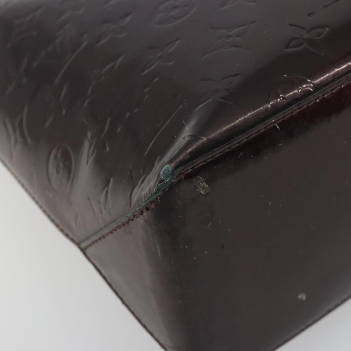 LOUIS VUITTON Monogram Vernis Wilshire MM Hand Bag Amarante M91645 Auth 197444