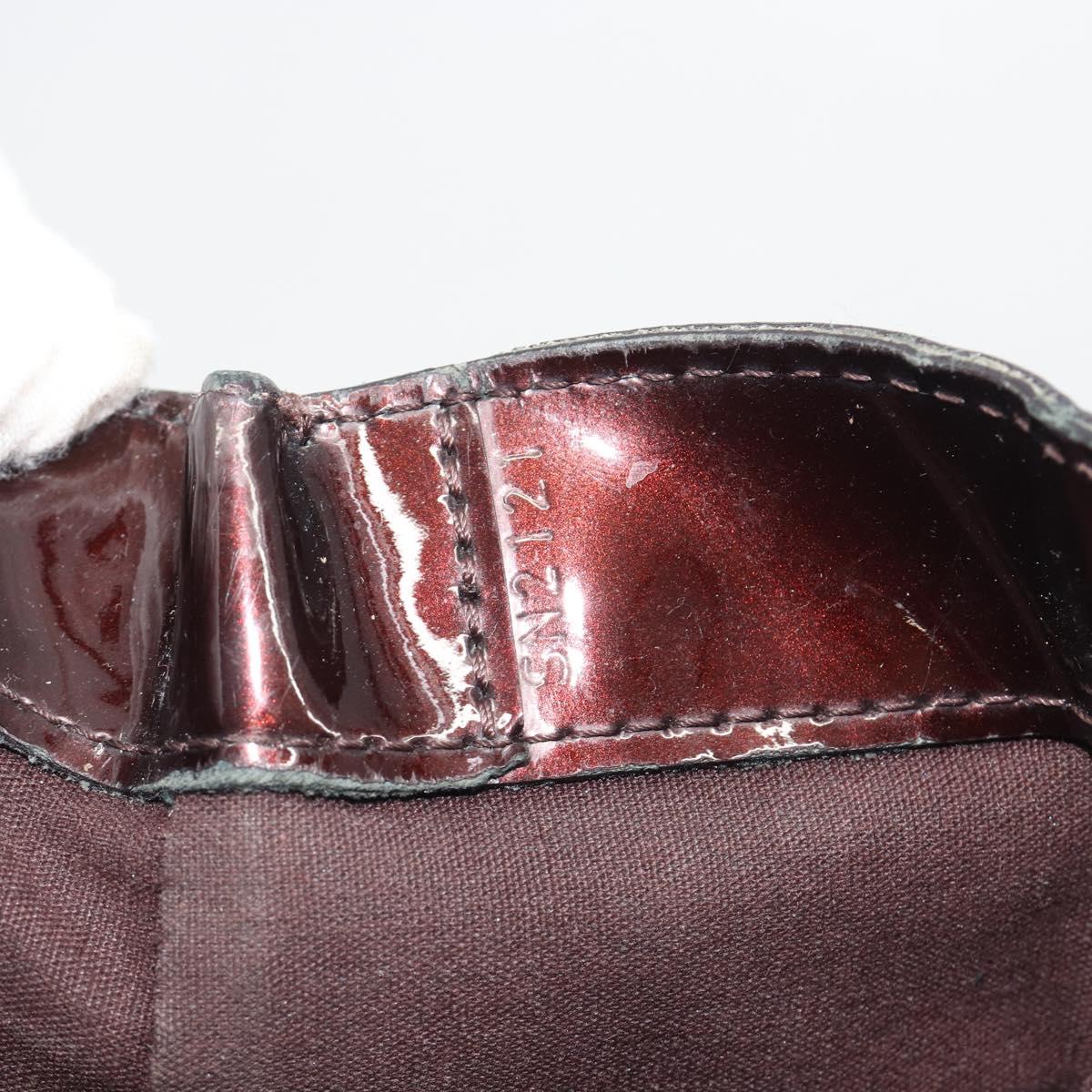 LOUIS VUITTON Monogram Vernis Wilshire MM Hand Bag Amarante M91645 Auth 197444