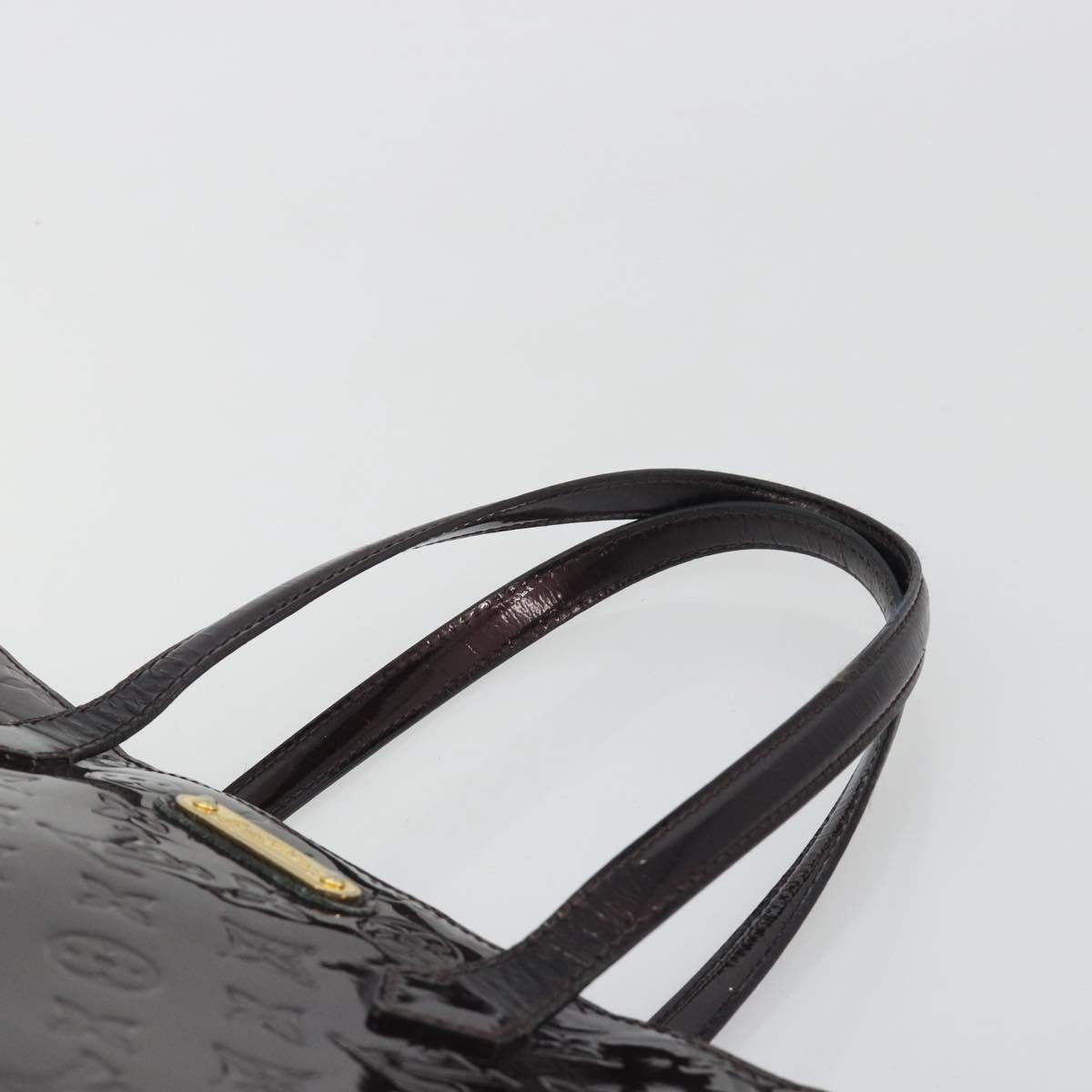 LOUIS VUITTON Monogram Vernis Wilshire MM Hand Bag Amarante M91645 Auth 197444