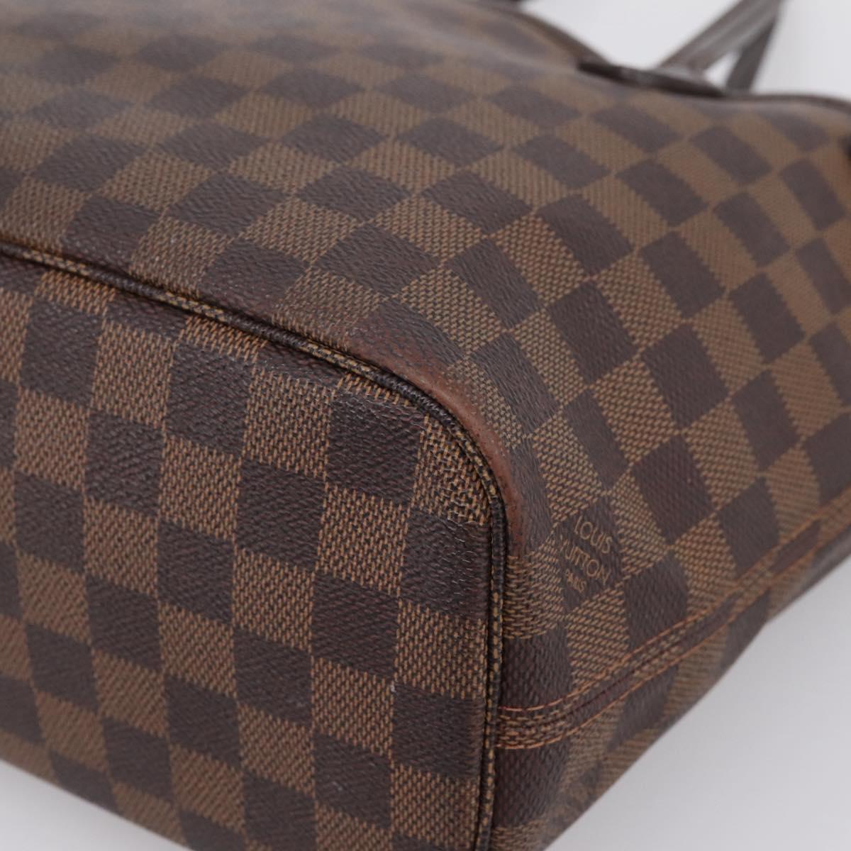 LOUIS VUITTON Damier Ebene Neverfull PM Tote Bag N51109 LV Auth 197447