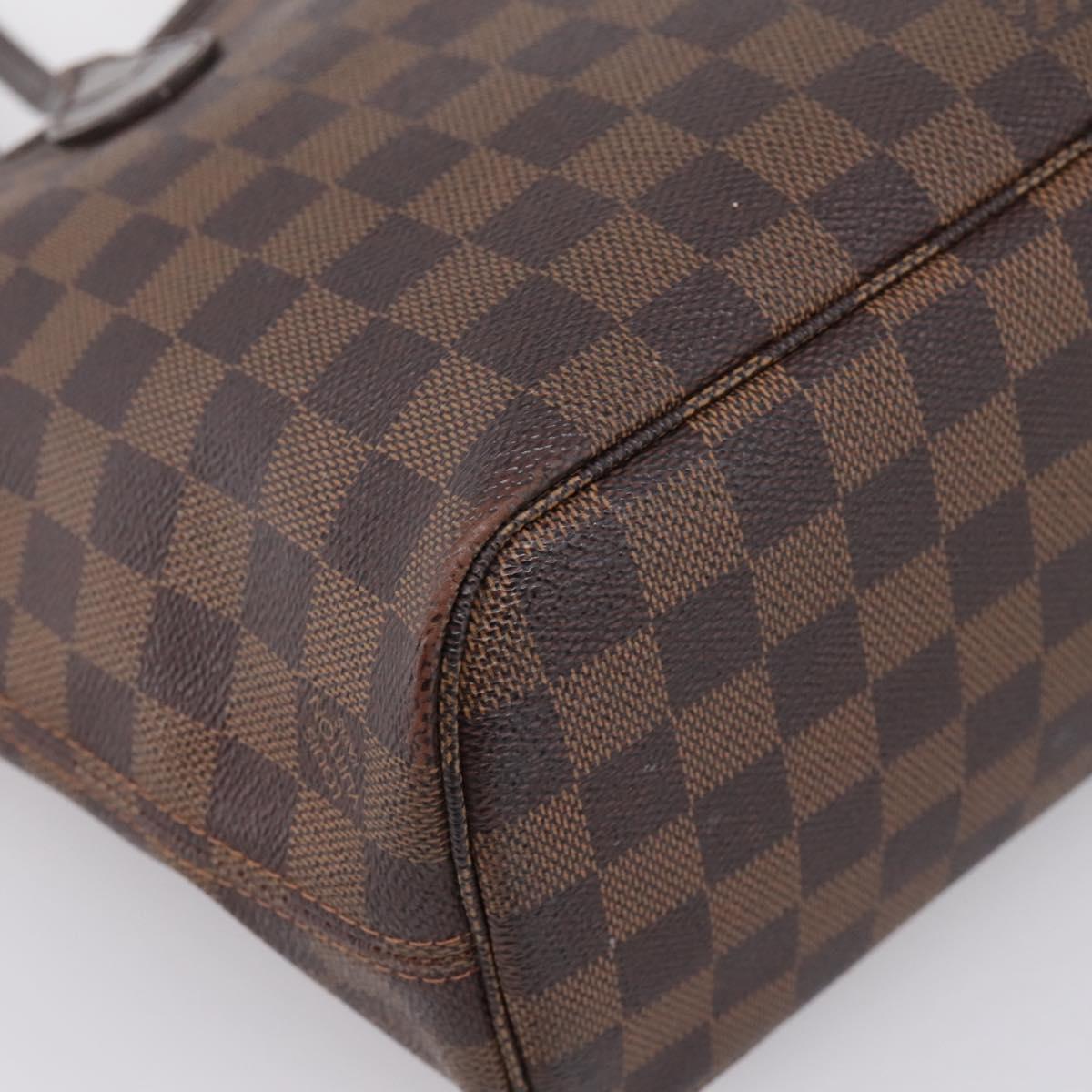 LOUIS VUITTON Damier Ebene Neverfull PM Tote Bag N51109 LV Auth 197447