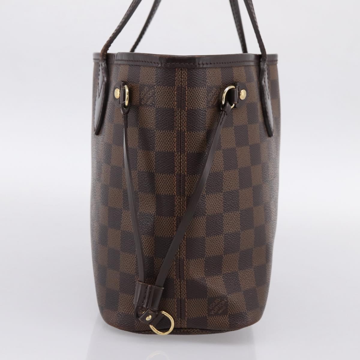 LOUIS VUITTON Damier Ebene Neverfull PM Tote Bag N51109 LV Auth 197447