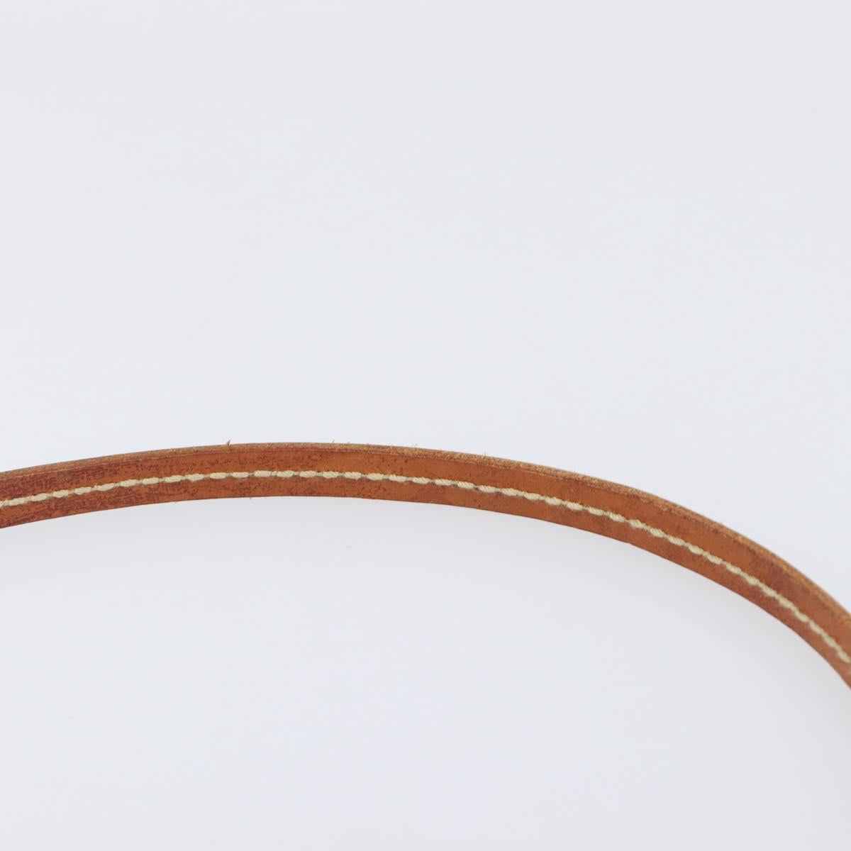 Miu Miu Shoulder Bag Canvas Brown Gold Auth 197448A
